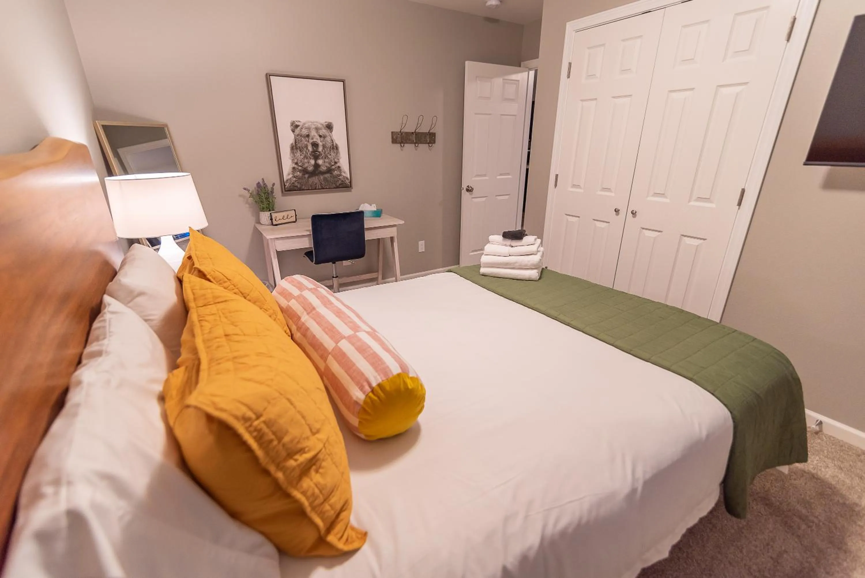 Bed in Susitna Suites