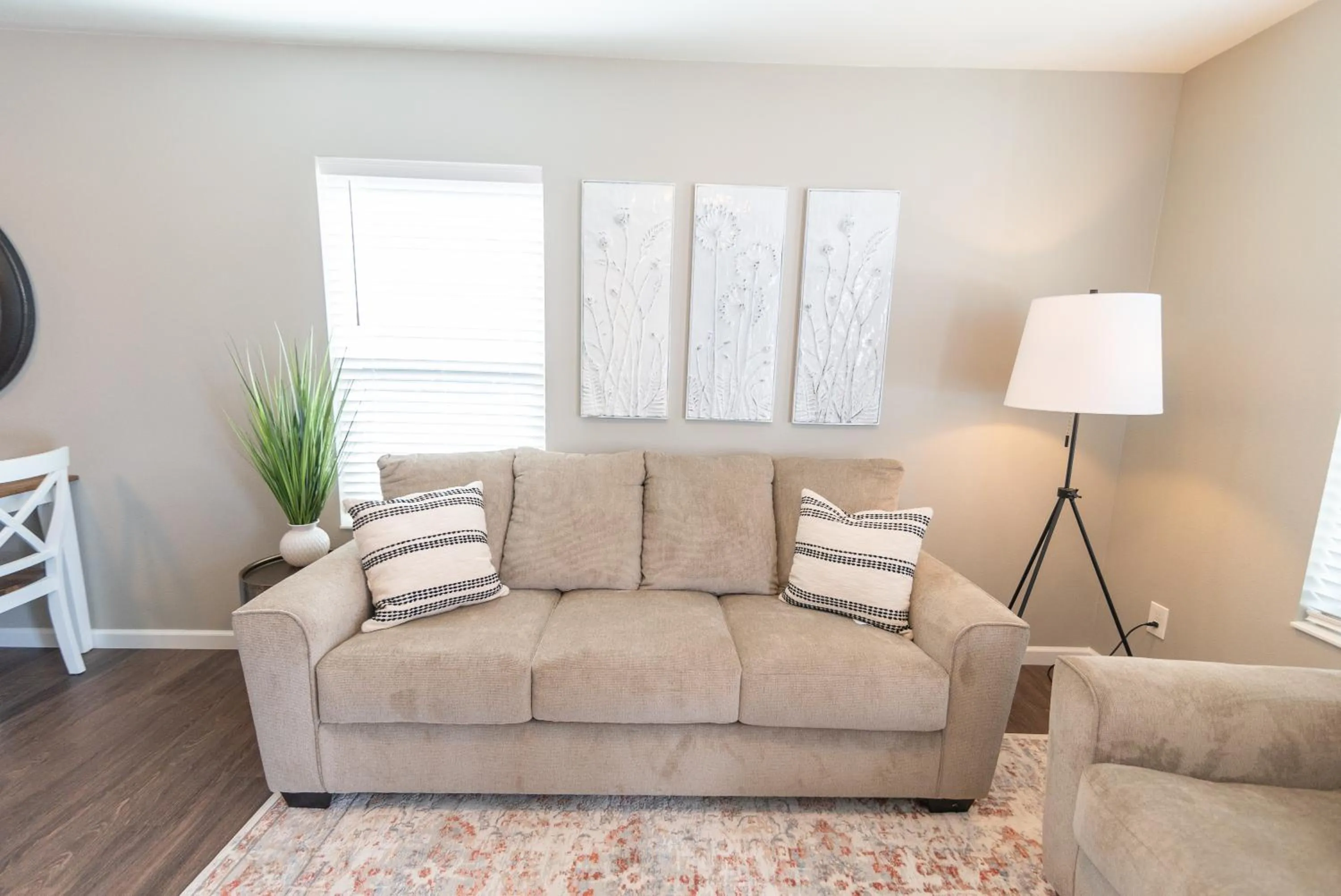 Seating area in Susitna Suites