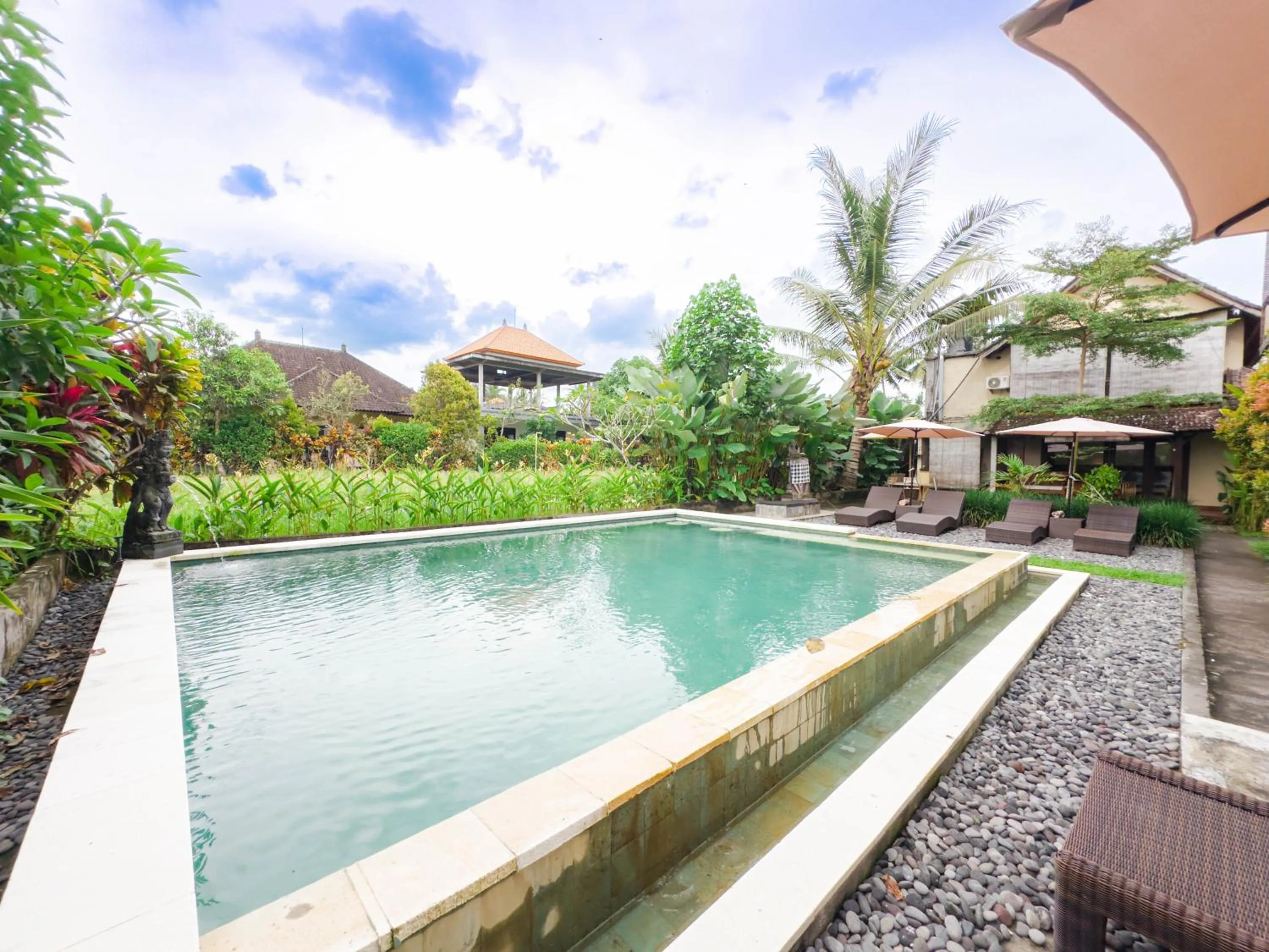 Swimming pool in Ubud Shanti Rice Field House By Supala