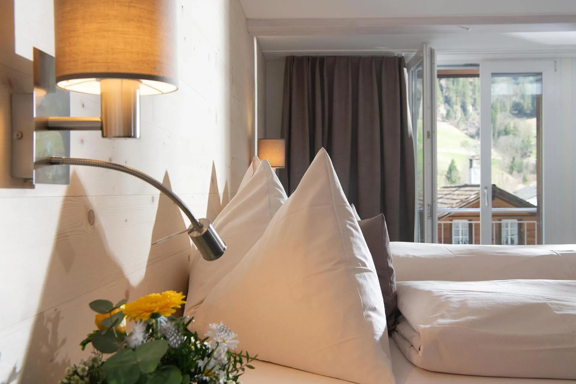 Bed in Hotel Silberhorn