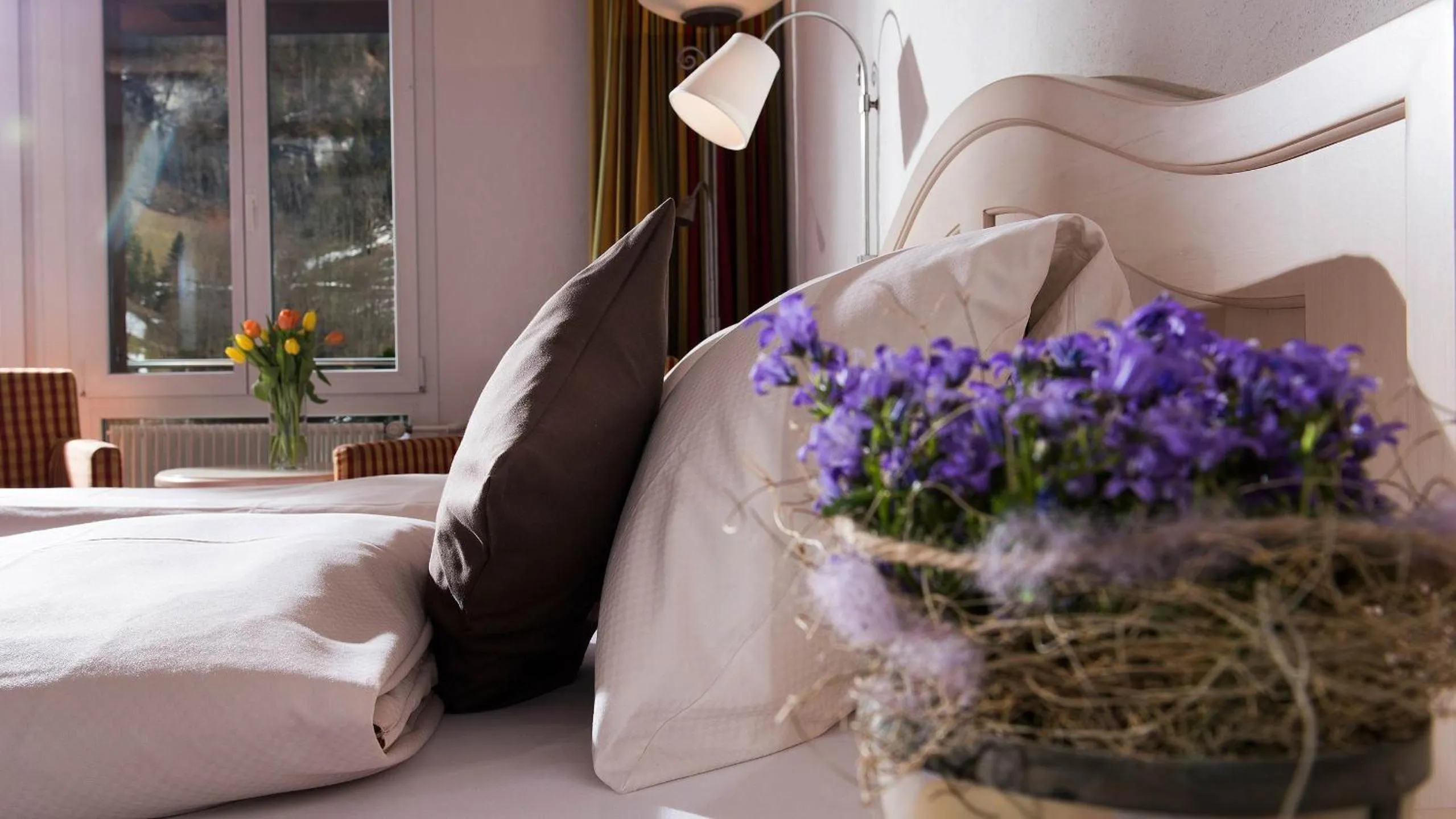 Bed in Hotel Silberhorn