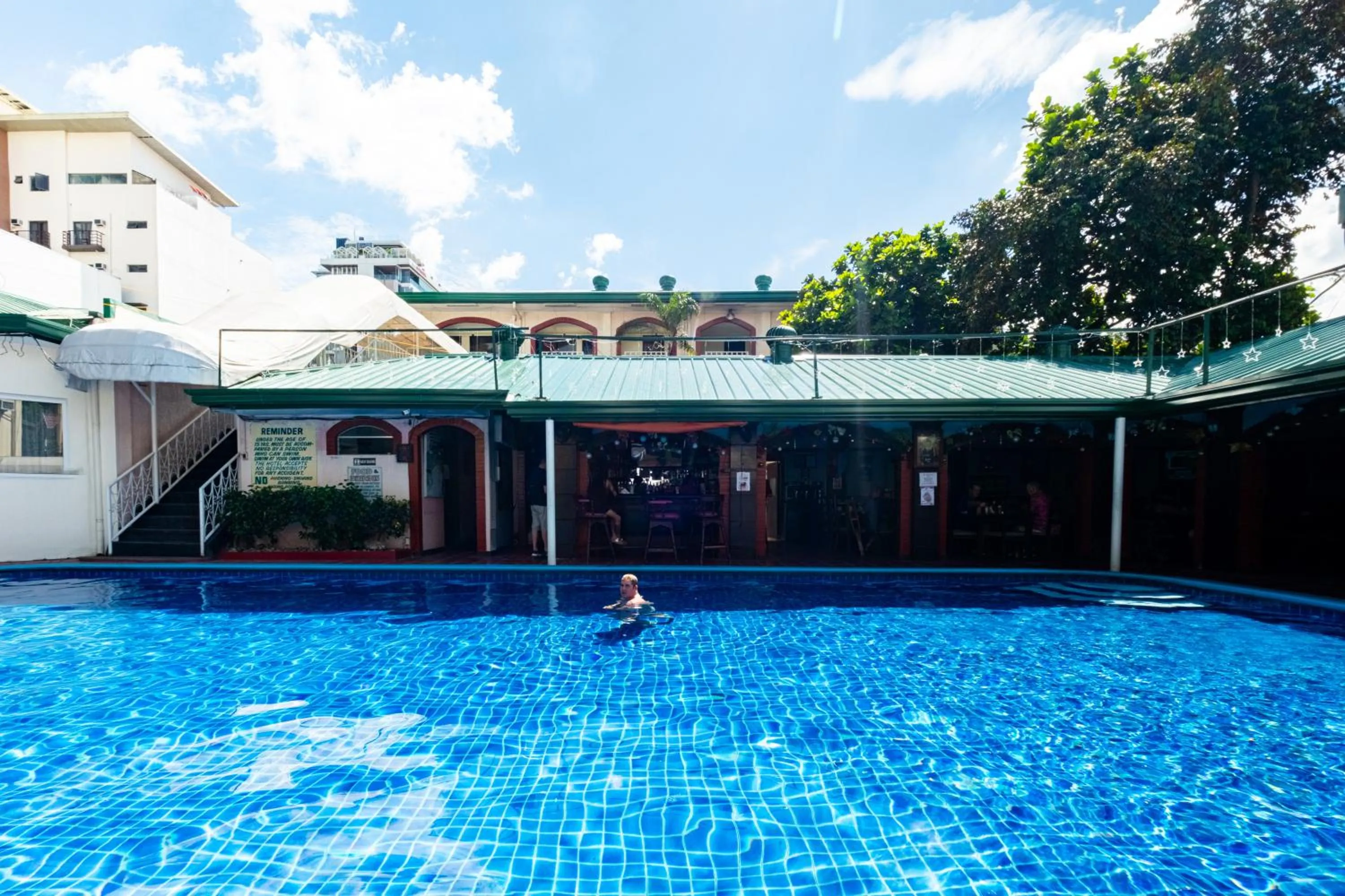 Pool view in Orchid Inn