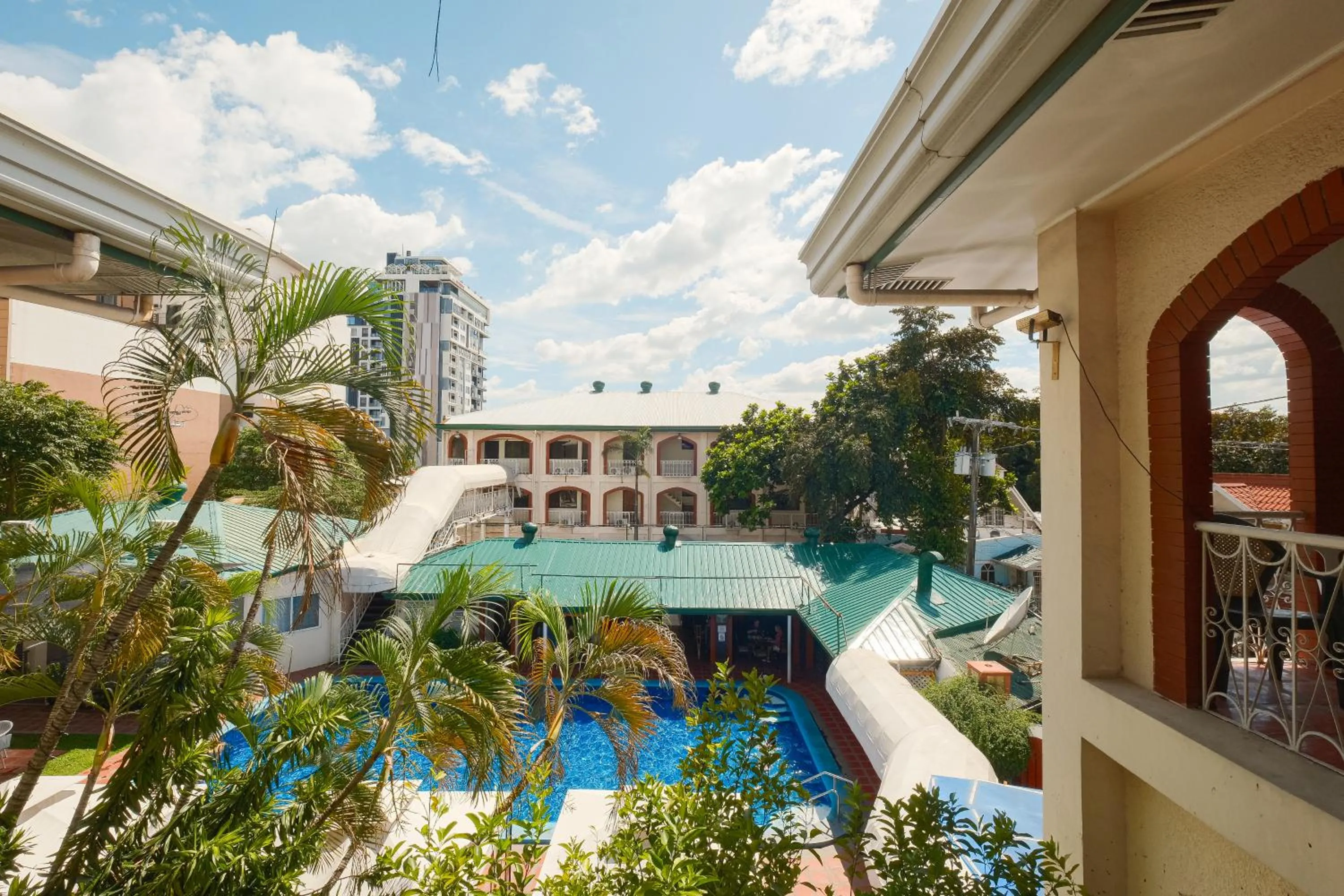Pool view in Orchid Inn