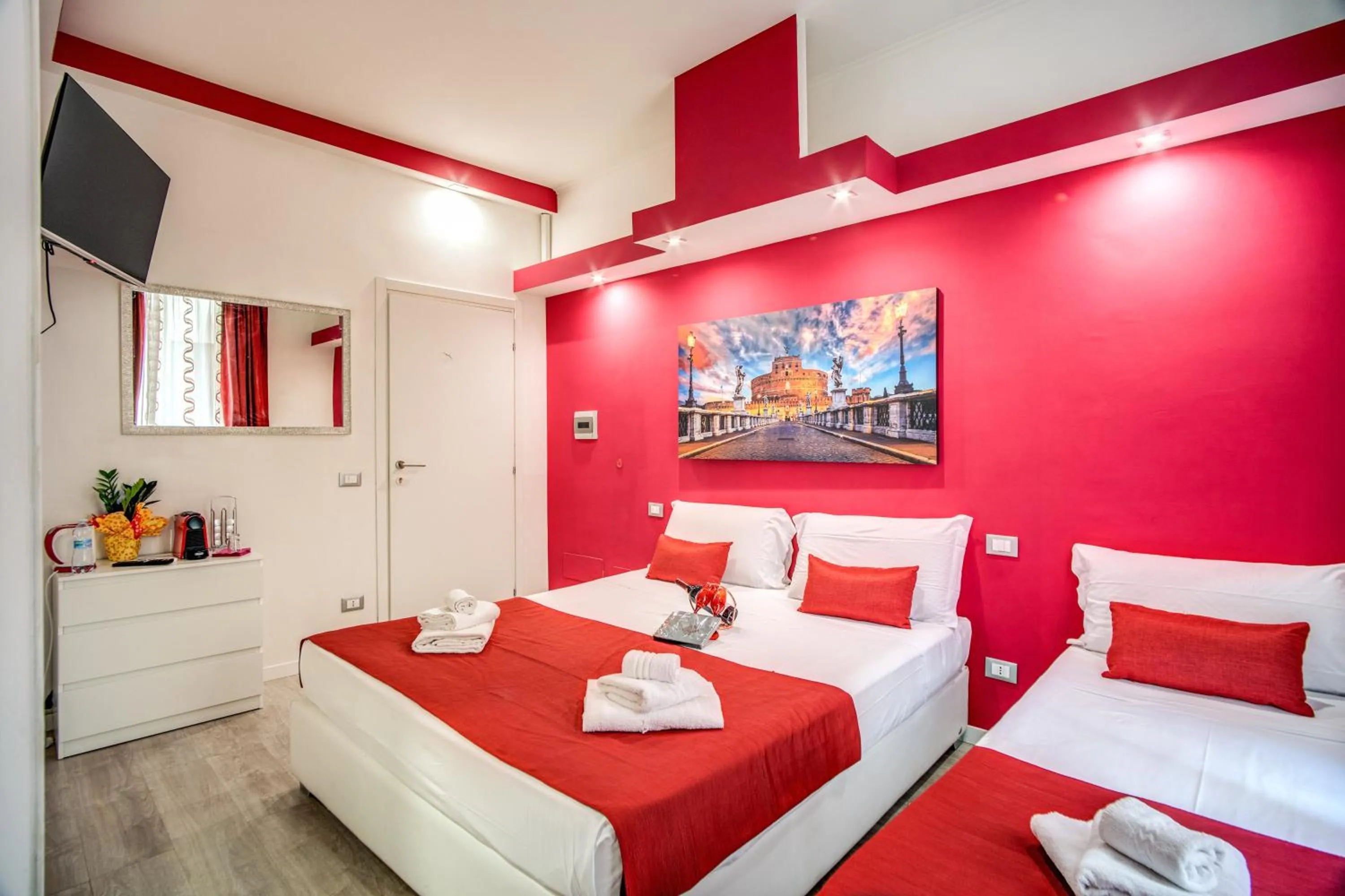 Bed in ROYAL VATICAN SUITES