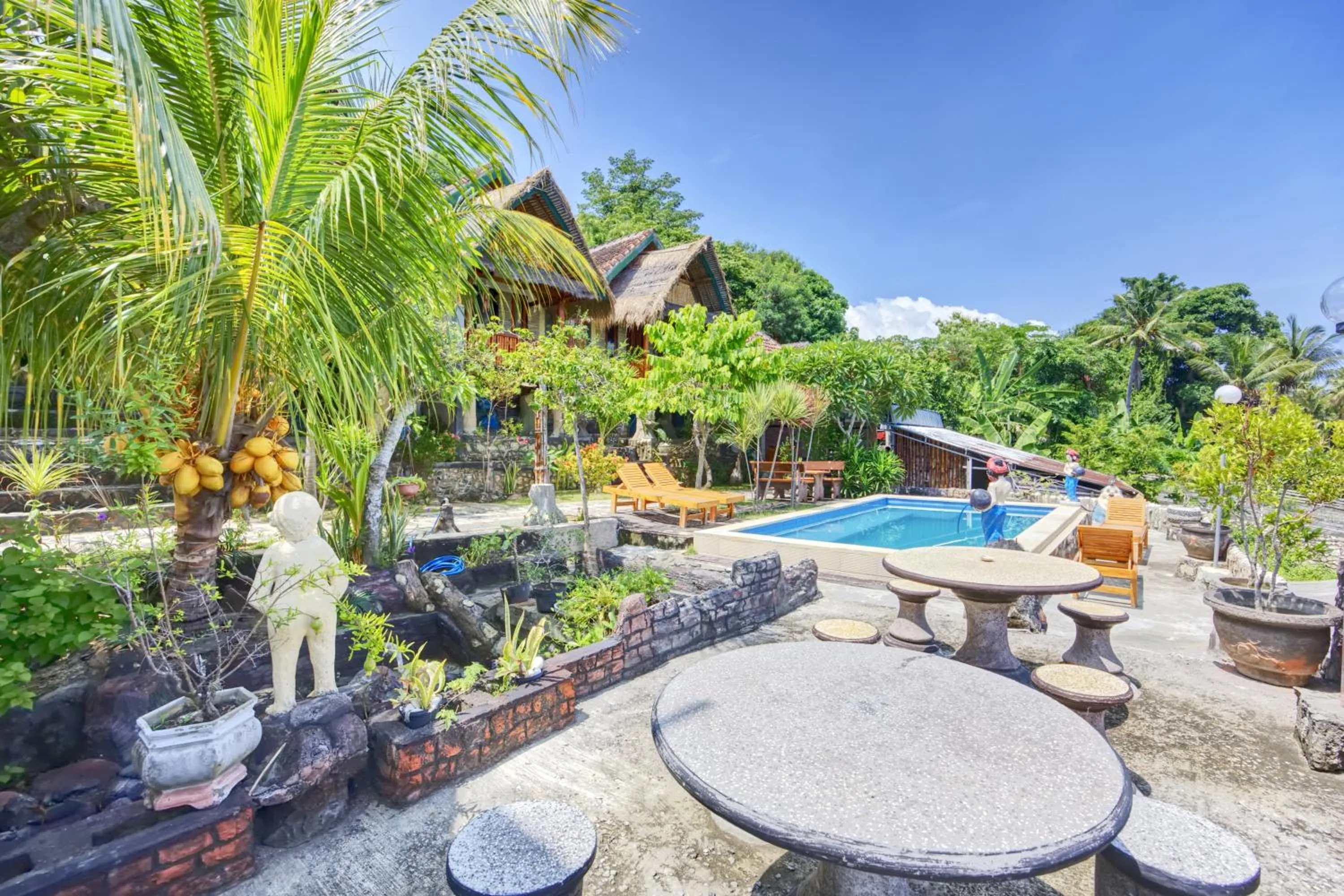 Seating area in Bagus Cottage
