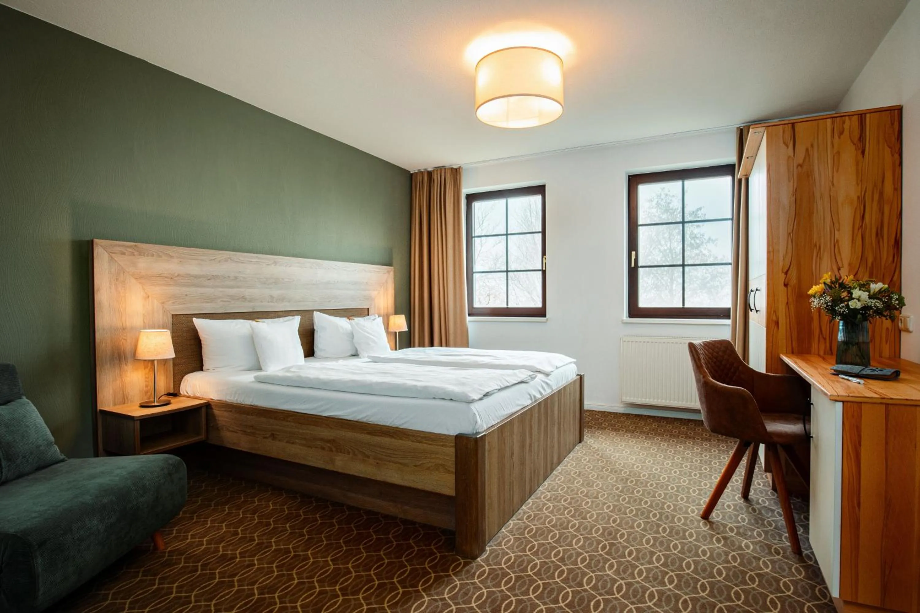 Bed in Hotel Ostseeland