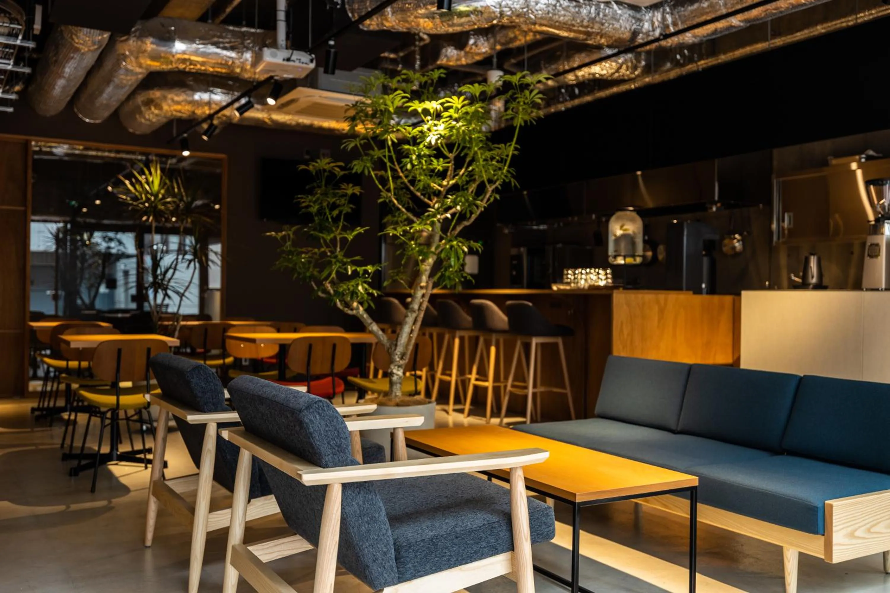 Seating area in UNPLAN Fukuoka