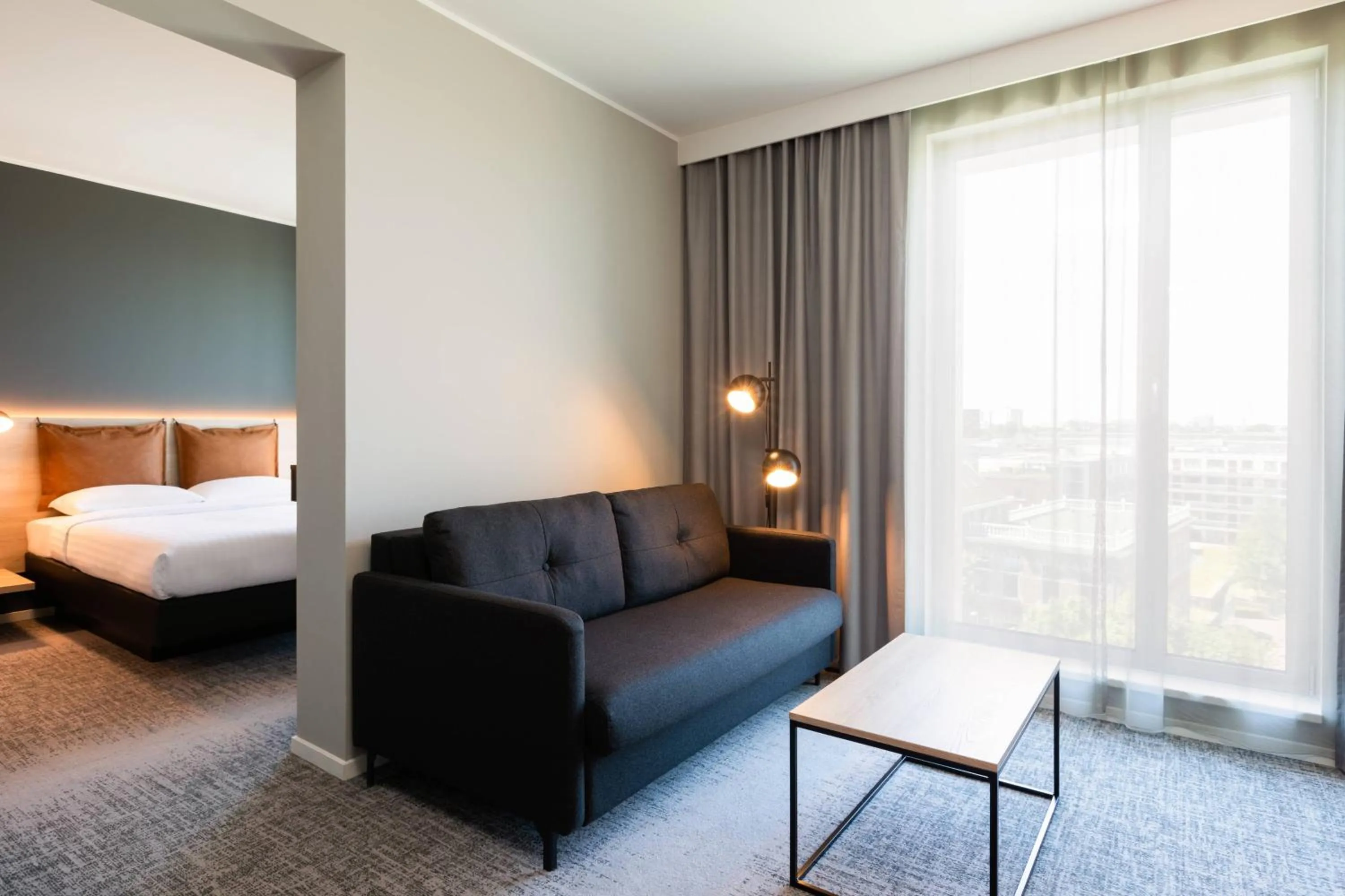 Photo of the whole room, Bed in Moxy Utrecht