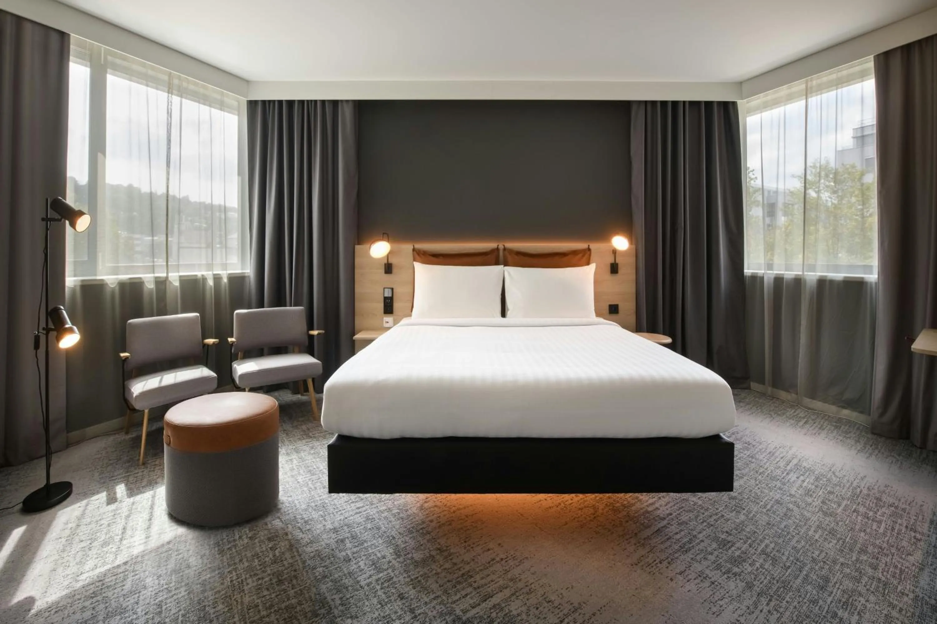 Photo of the whole room, Bed in Moxy Stuttgart Feuerbach