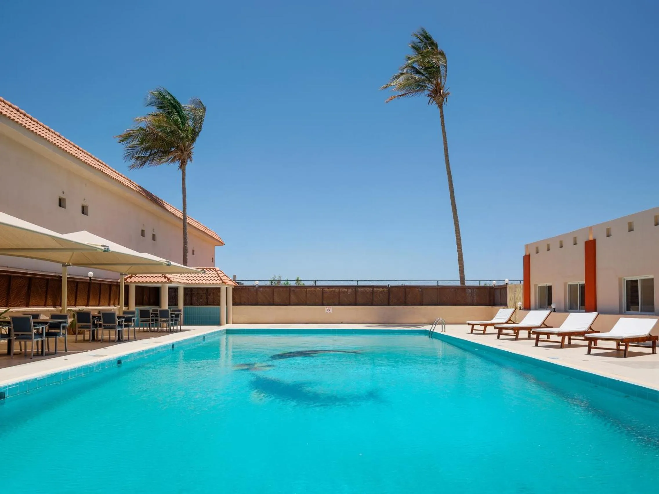 Pool view in Radisson Blu Hotel, Yanbu