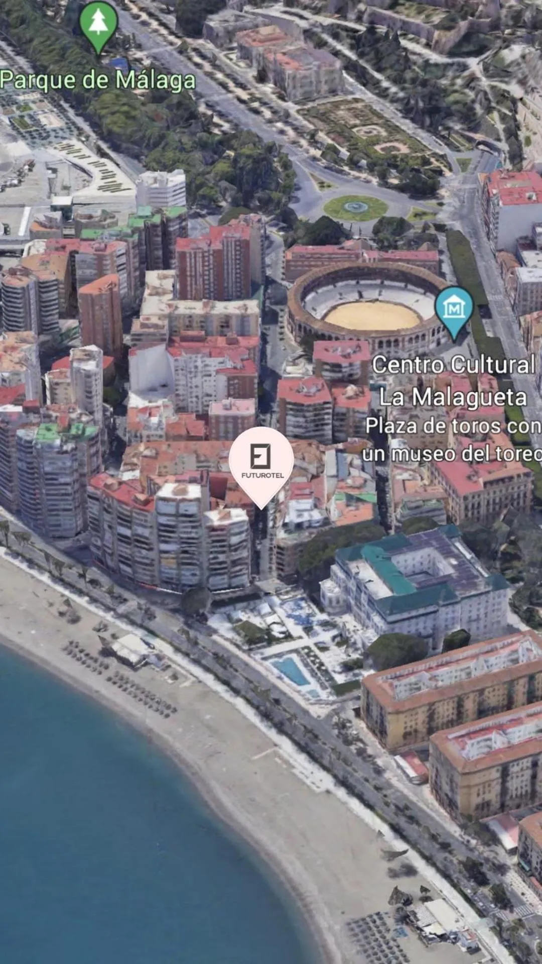 Bird's eye view in Futurotel Malagueta Beach