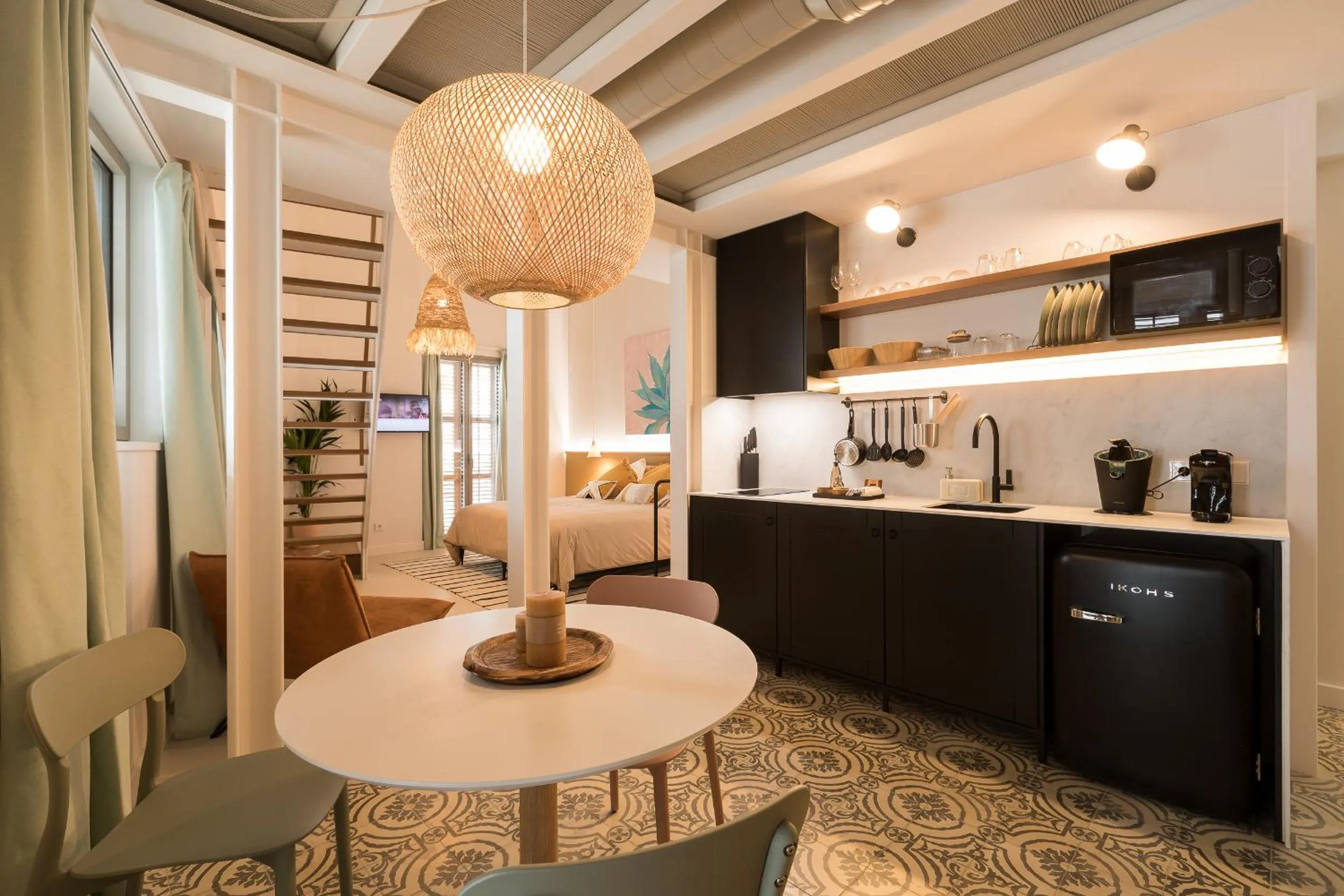 Kitchen or kitchenette in Hotel Portmany