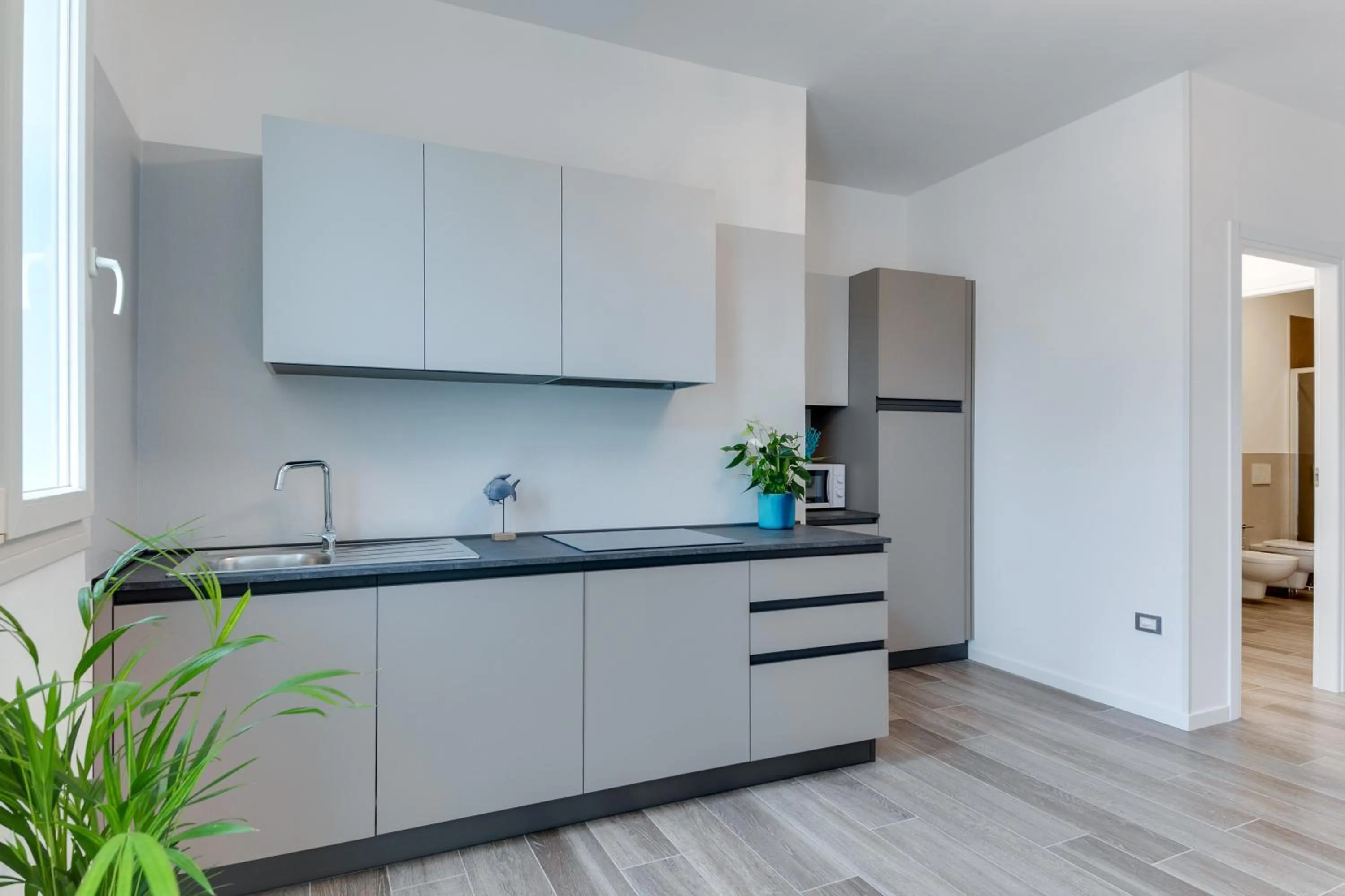 Kitchen or kitchenette in Elegance Suite Apartments - Siroli Collection