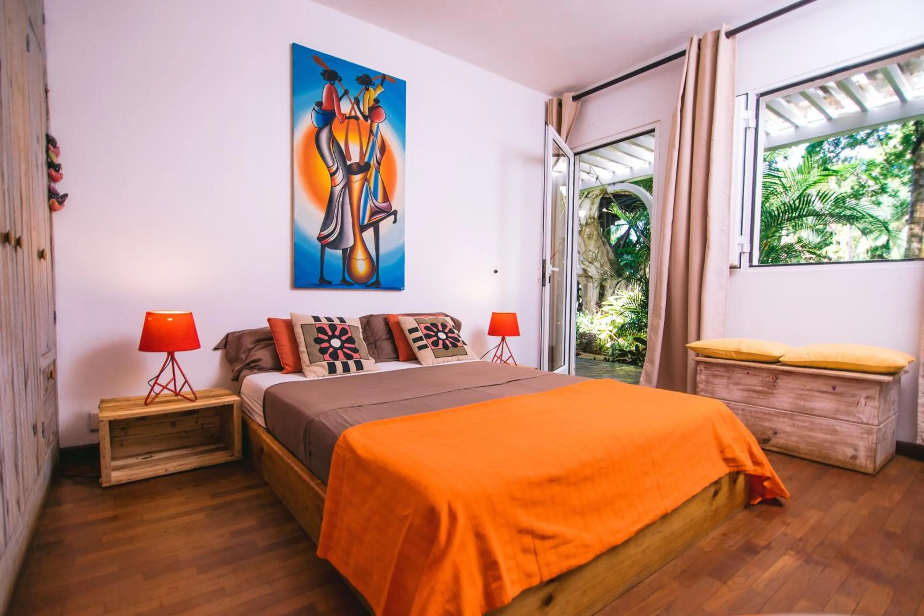 Bed in Tree Lodge Mauritius