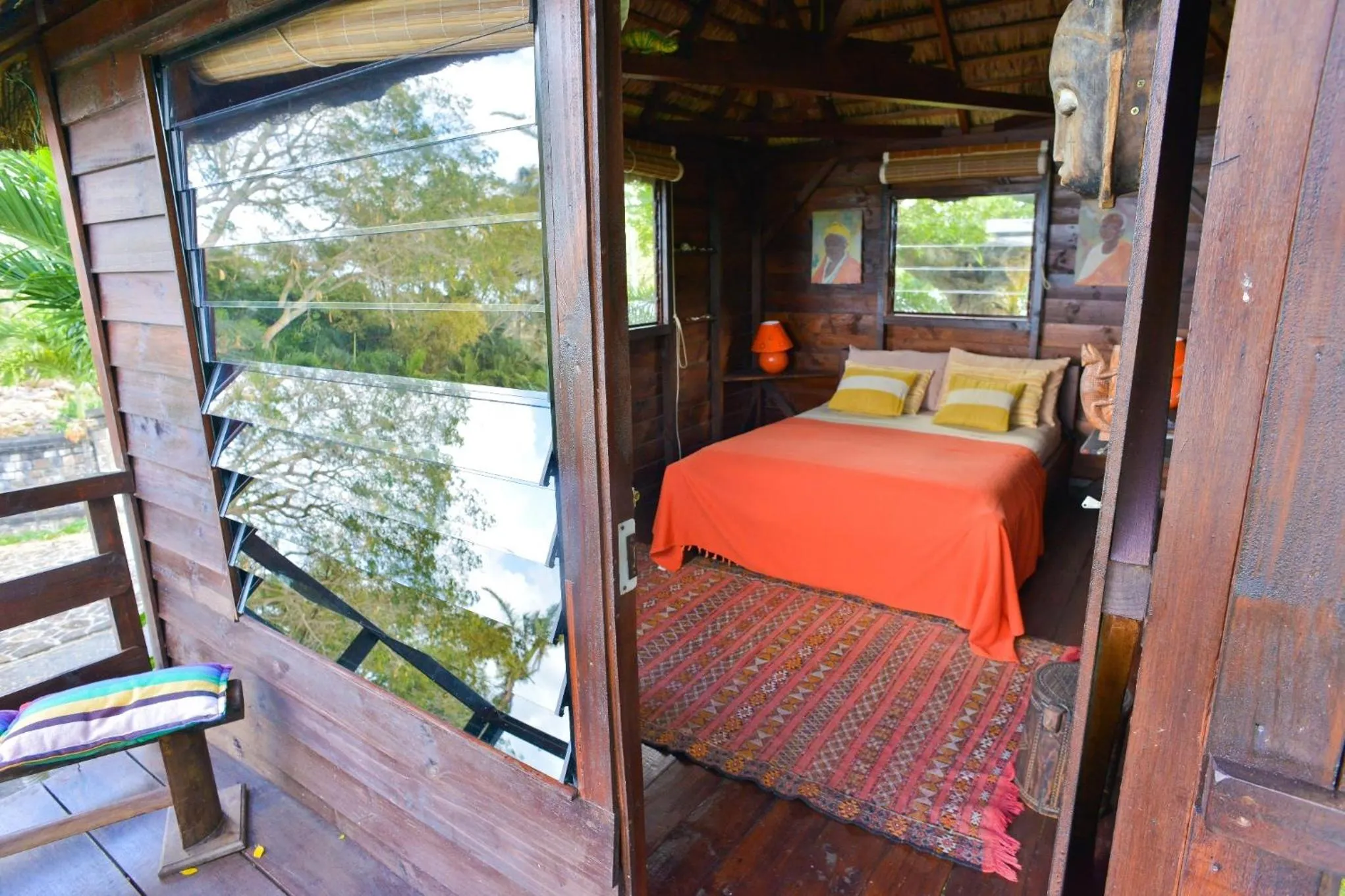Bed in Tree Lodge Mauritius