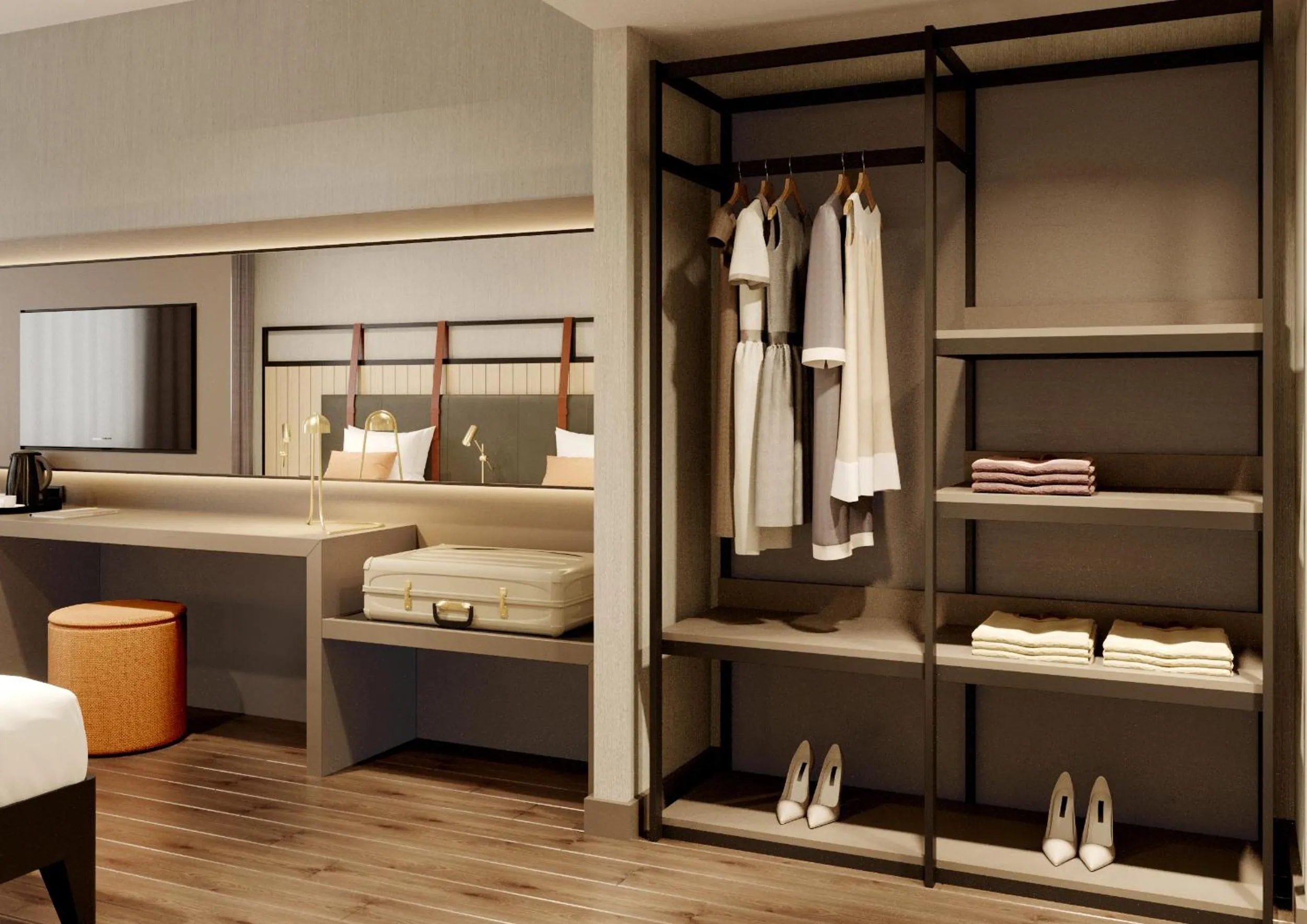 TV and multimedia, Bed in Ring Downtown Hotel