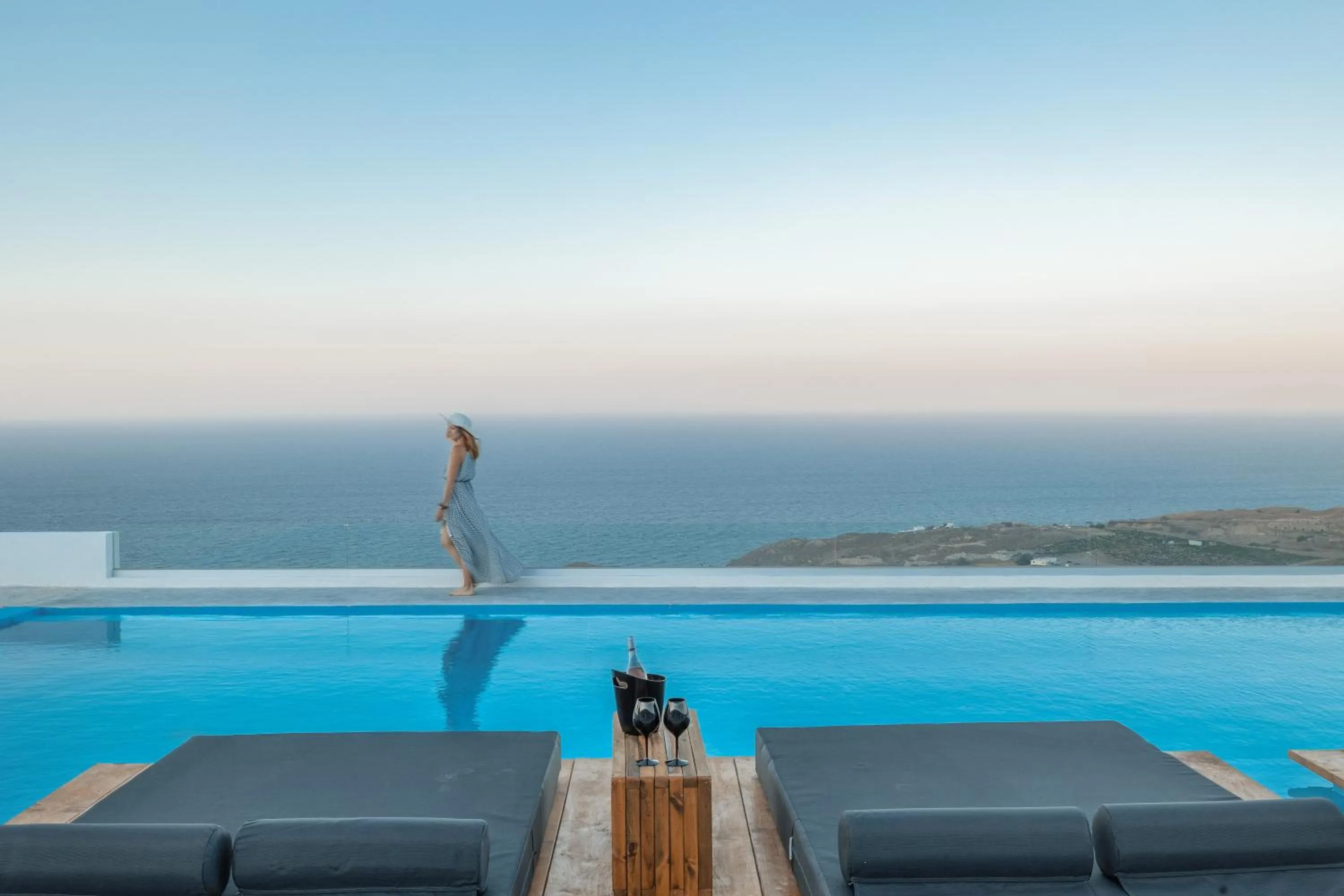 Pool view in Oyster Luxury Suites