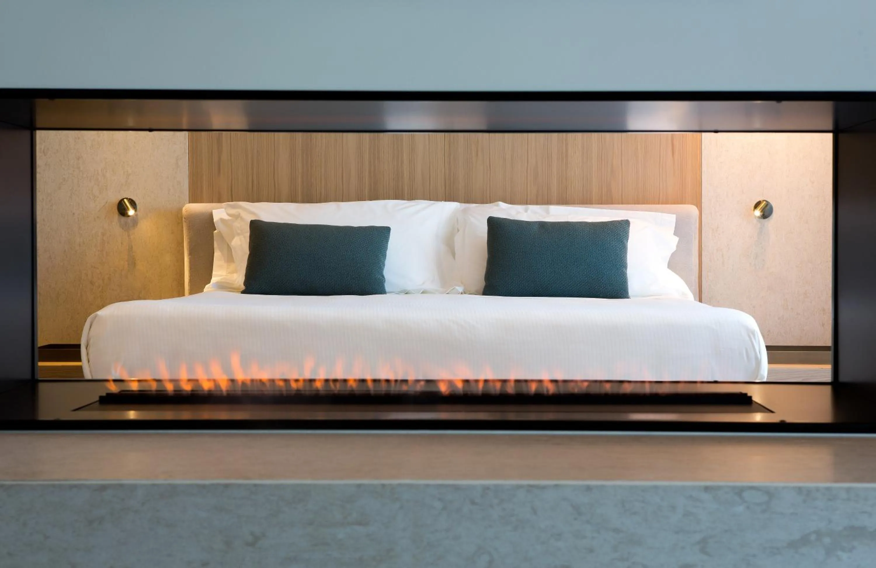 Decorative detail, Bed in Hotel Terme Neroniane