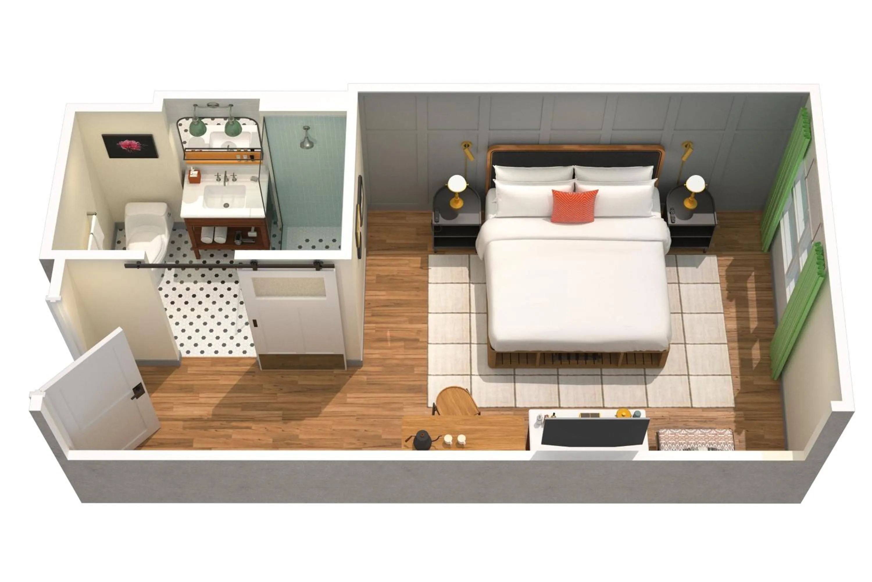 Floor plan in Wylie Hotel Atlanta, Tapestry Collection by Hilton