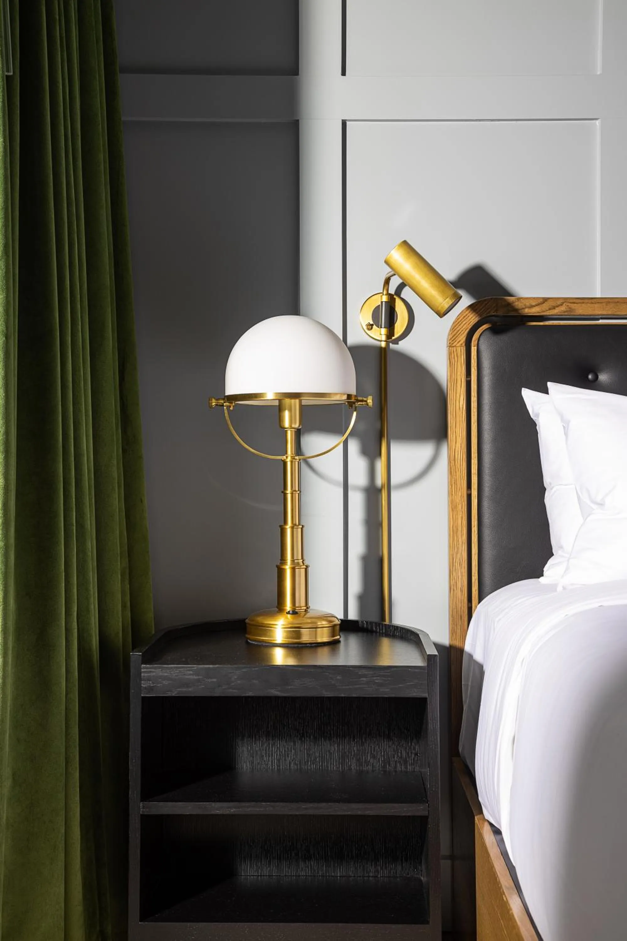 Decorative detail, Bed in Wylie Hotel Atlanta, Tapestry Collection by Hilton