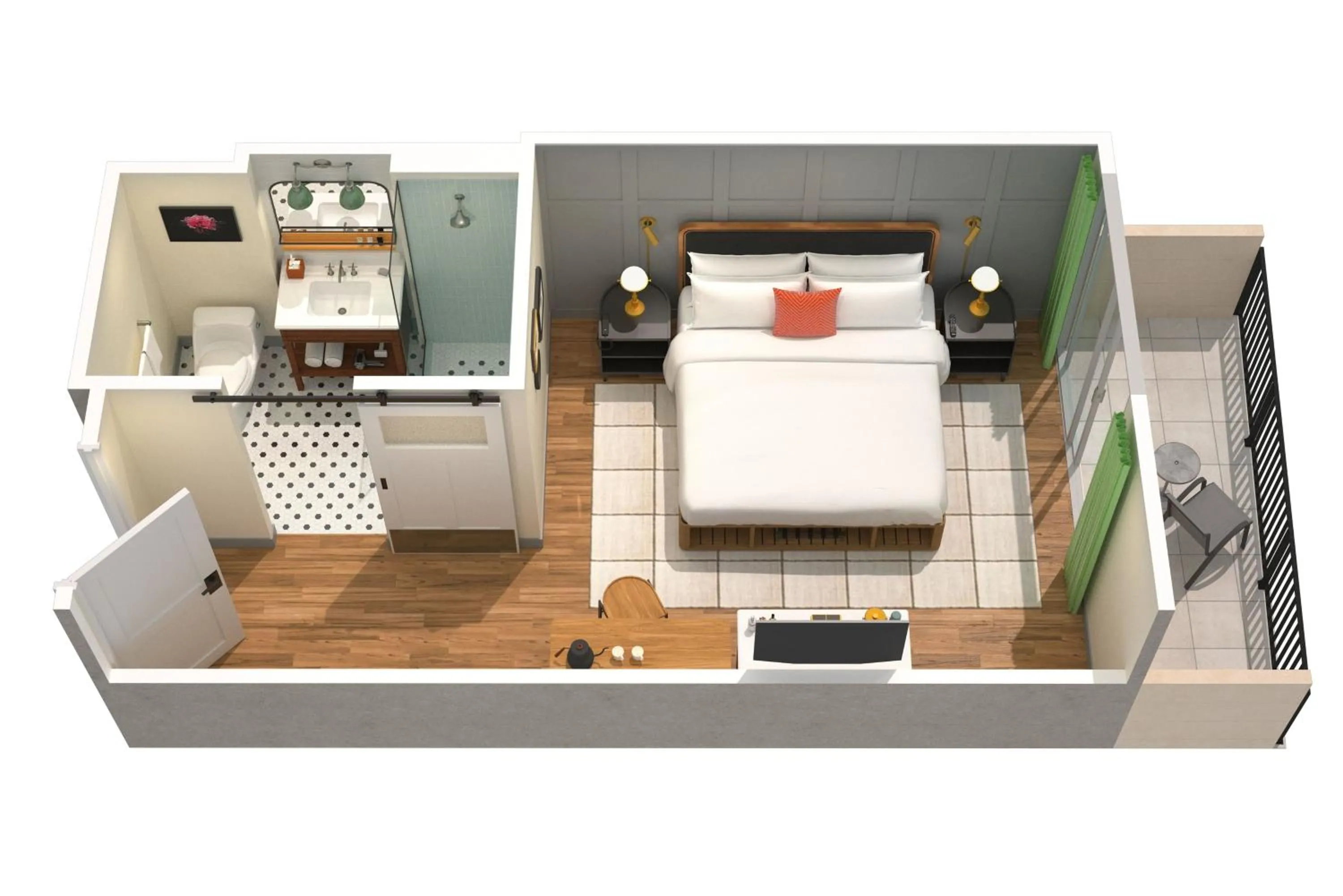 Floor plan in Wylie Hotel Atlanta, Tapestry Collection by Hilton