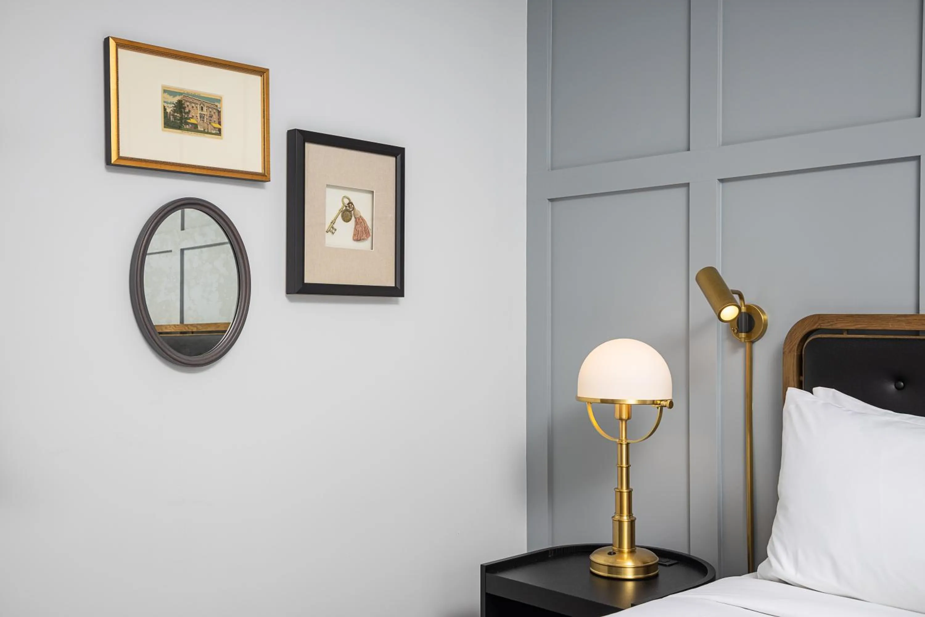 Decorative detail, Bed in Wylie Hotel Atlanta, Tapestry Collection by Hilton