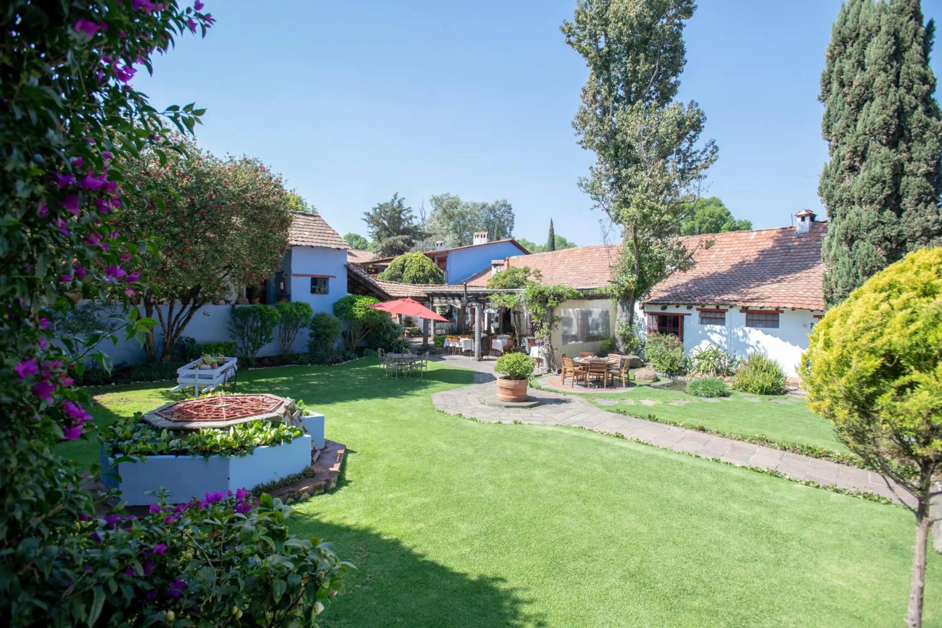 Garden in La Casa Azul Huasca & Restaurante La Terraza