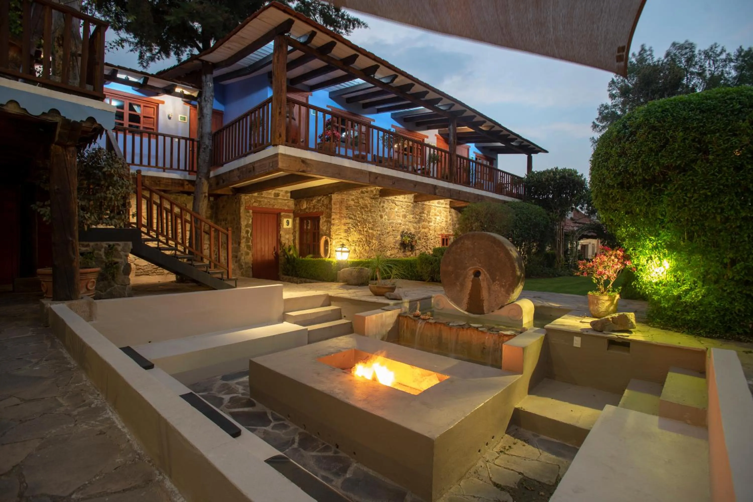 Garden in La Casa Azul Huasca & Restaurante La Terraza