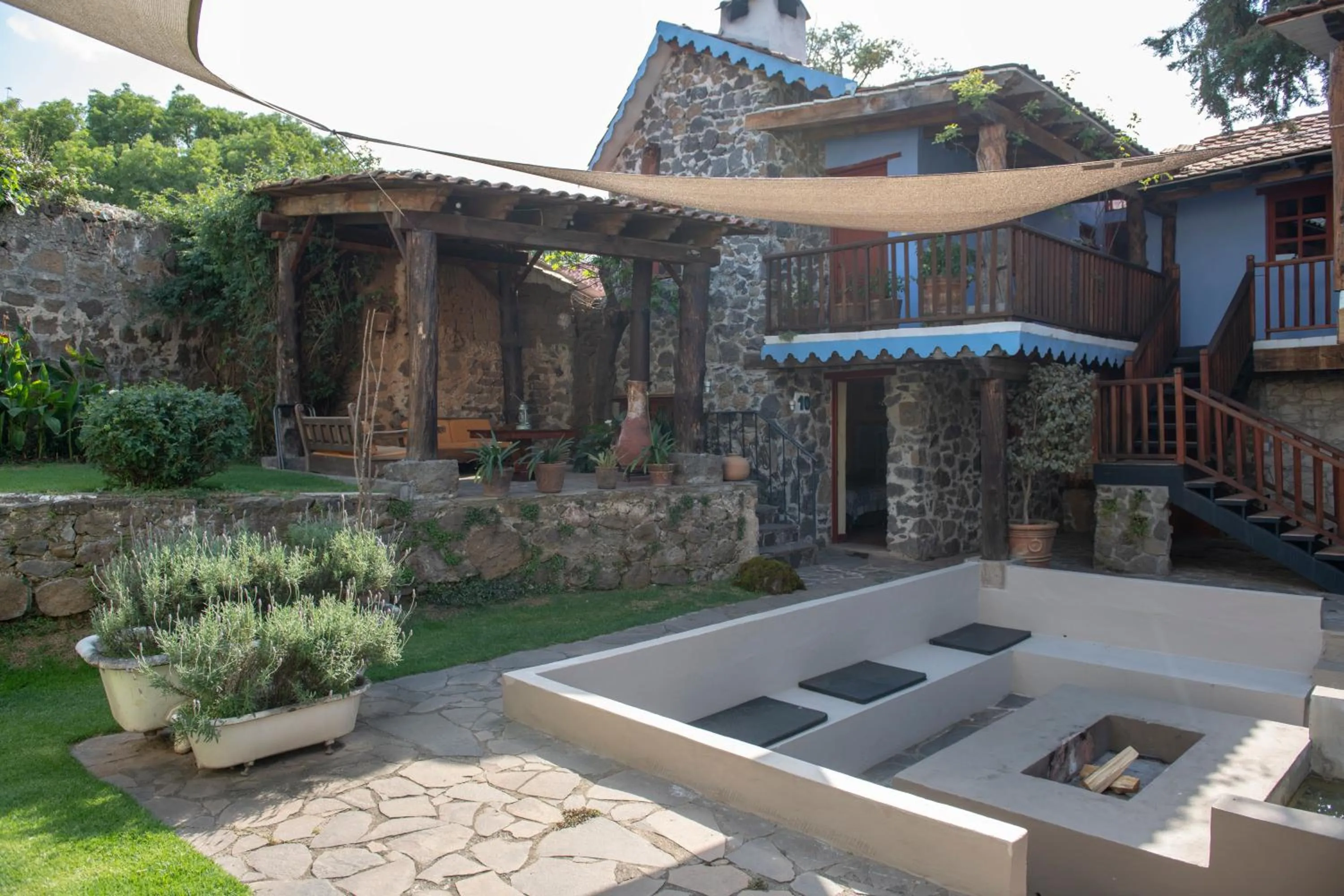 Garden in La Casa Azul Huasca & Restaurante La Terraza