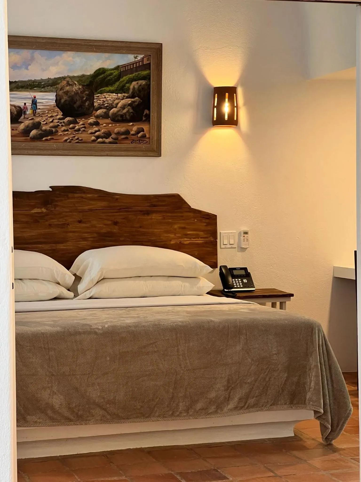 Bed in OceanBlue Resort