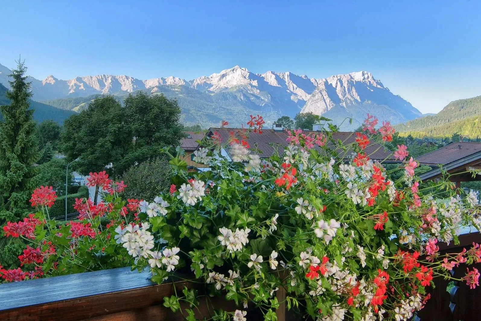 Mountain view in Hotel Garni Zugspitz