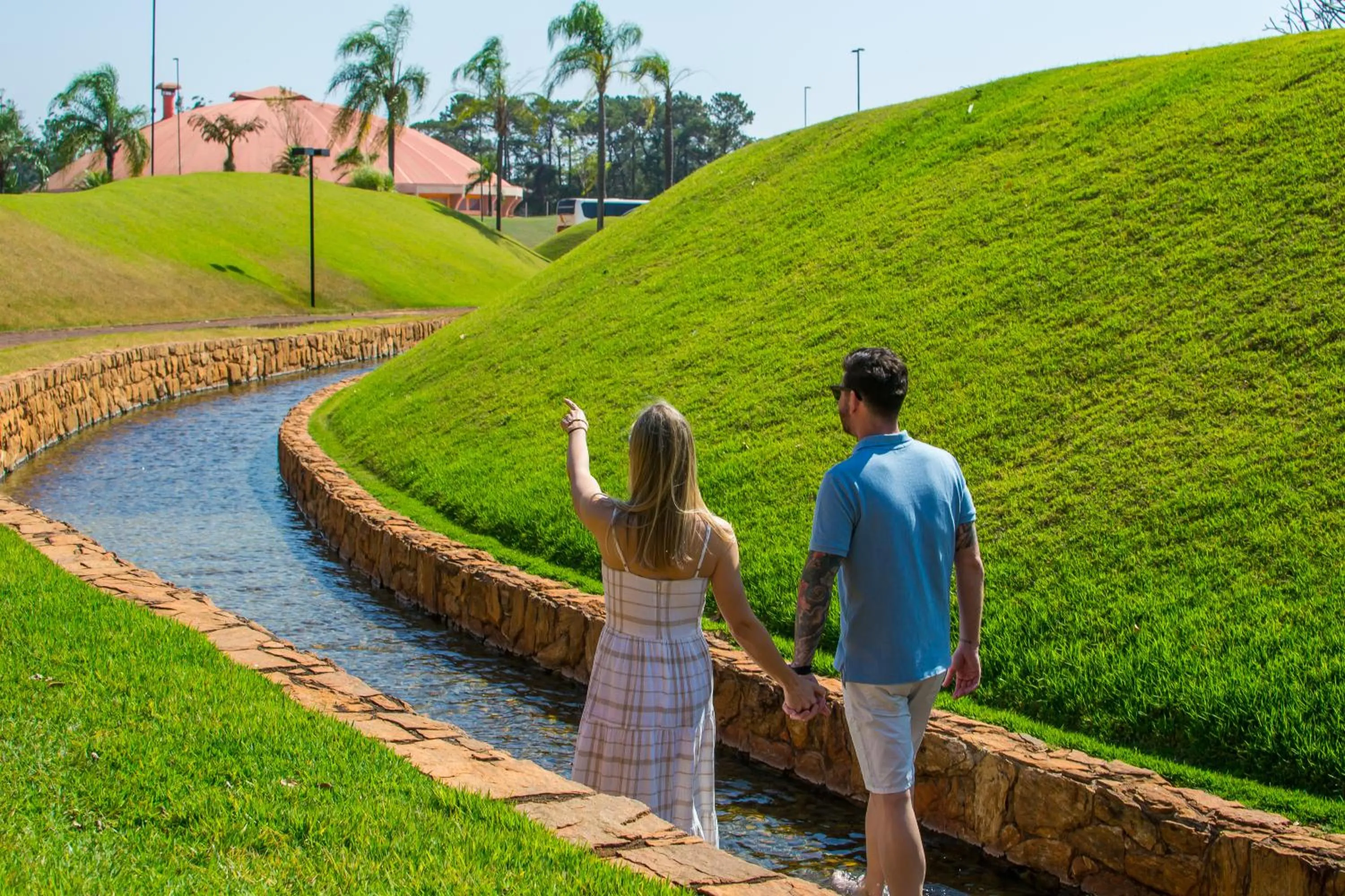 People in Blue Tree Thermas de Lins Resort