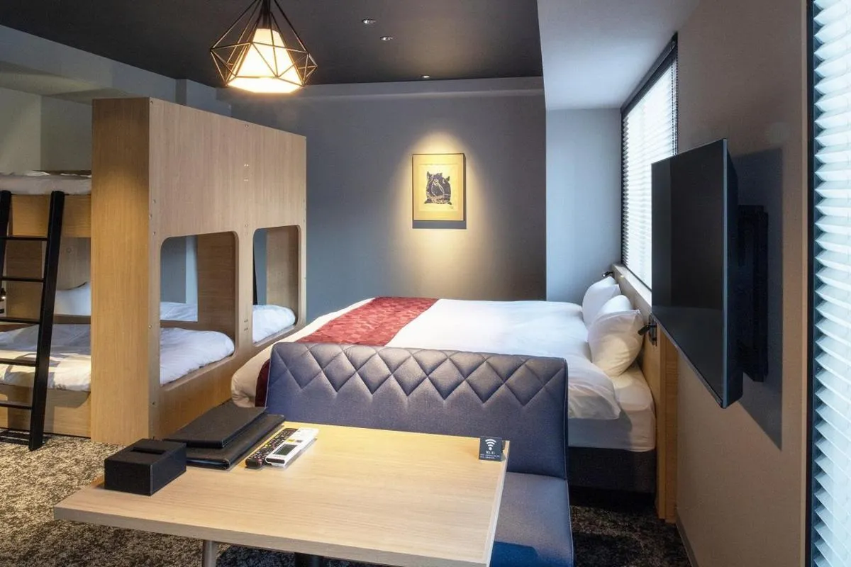 Bed in ALPHABED INN Sapporo Odori Park