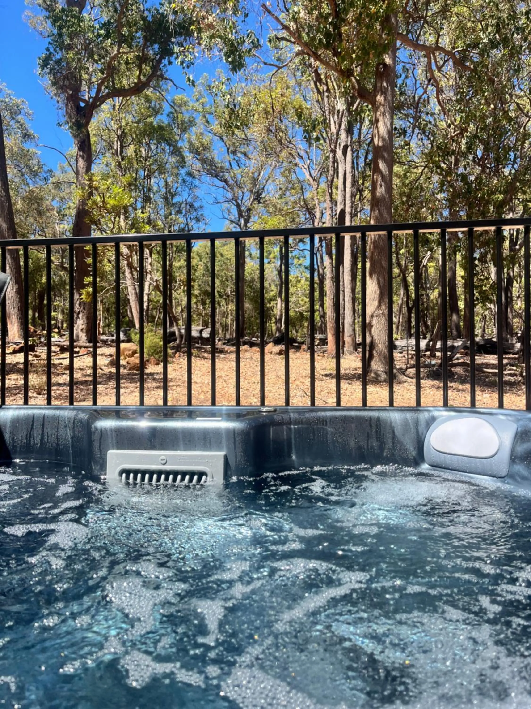 Hot Tub in Jarrah Glen Cabins