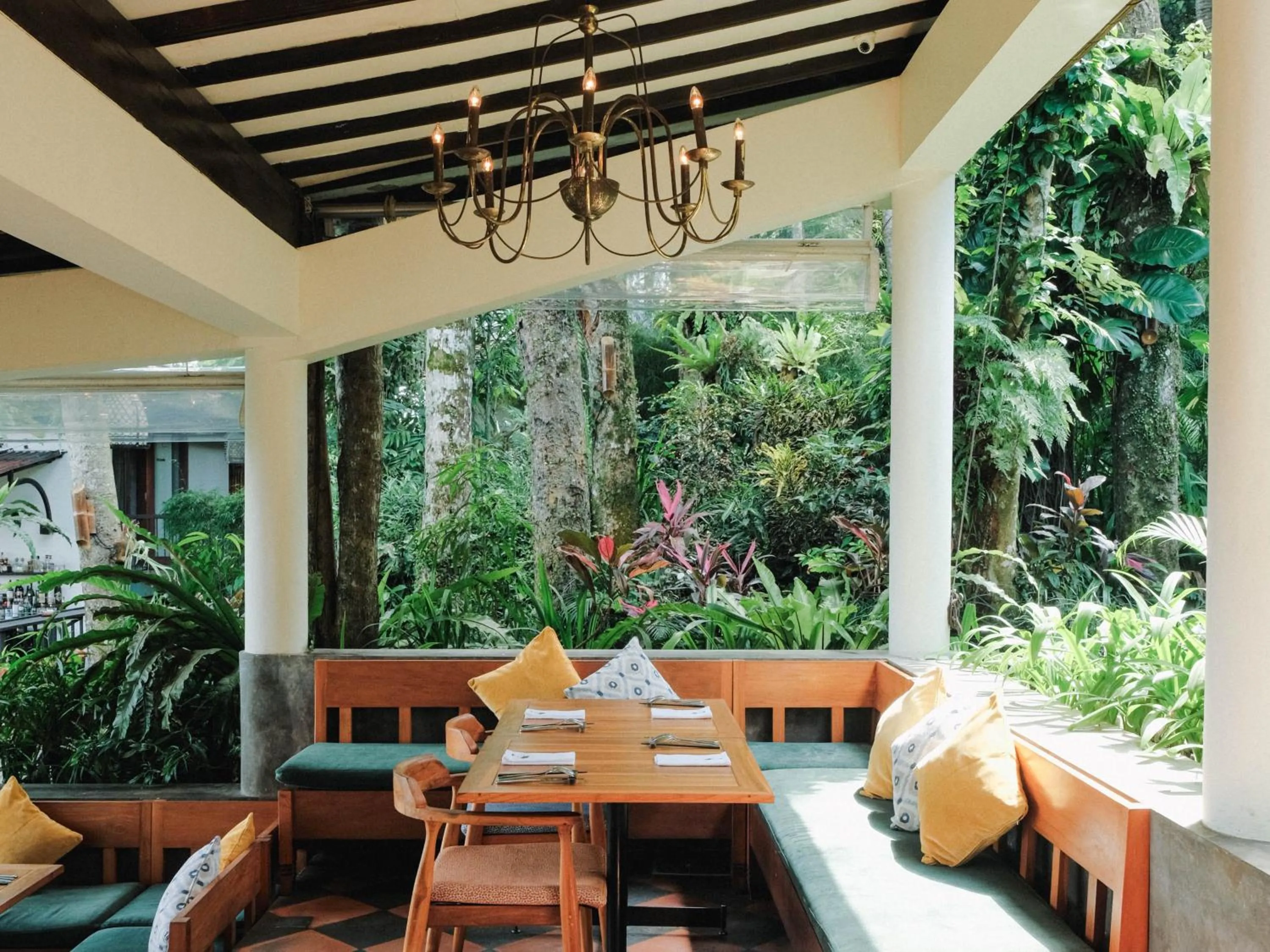Dining area in The Sayan House Villas