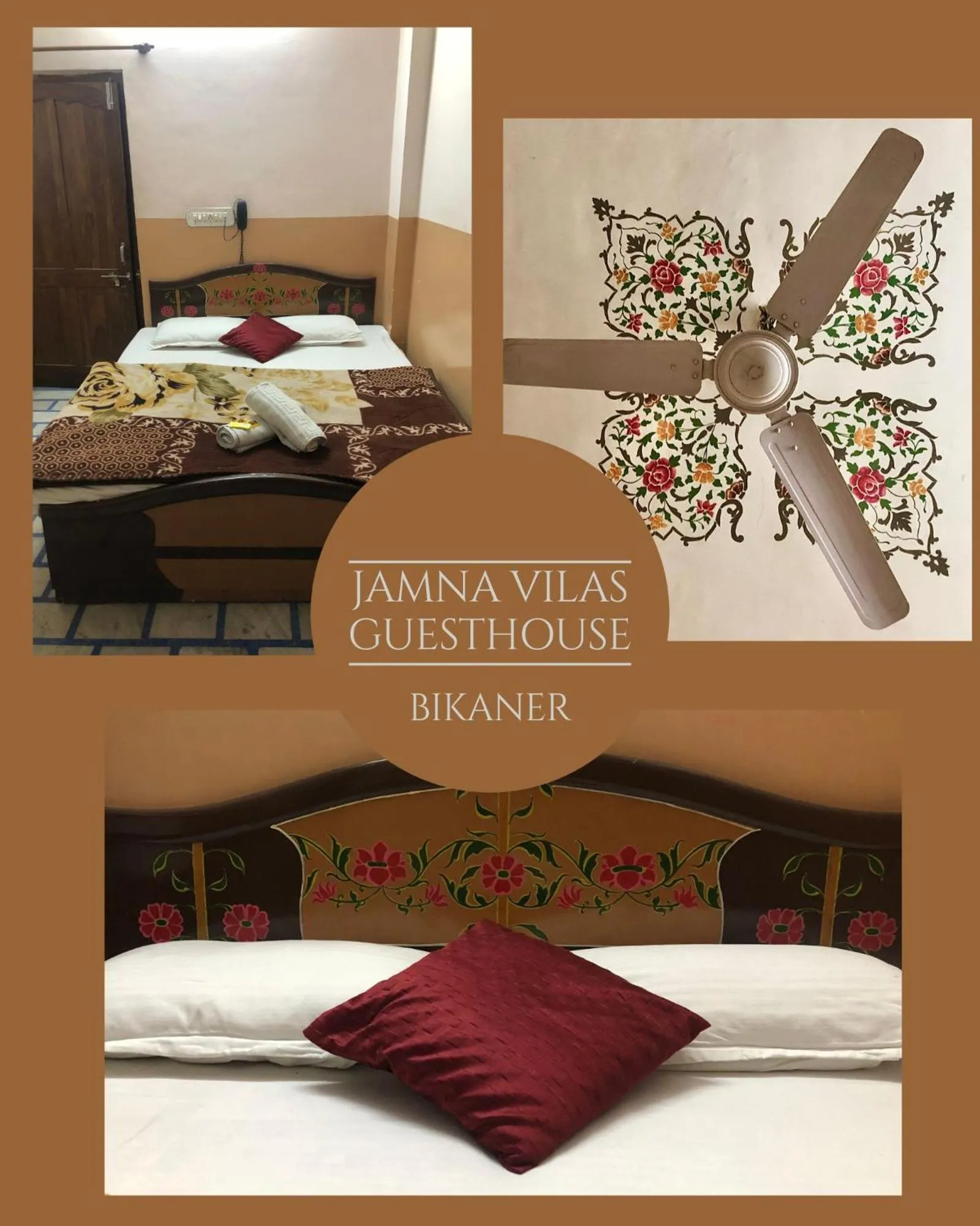 Photo of the whole room, Bed in Jamna Vilas Guest House and Restaurant