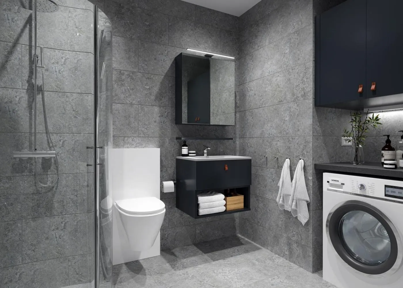 Shower in ÅhusBrygga Apartment Hotel