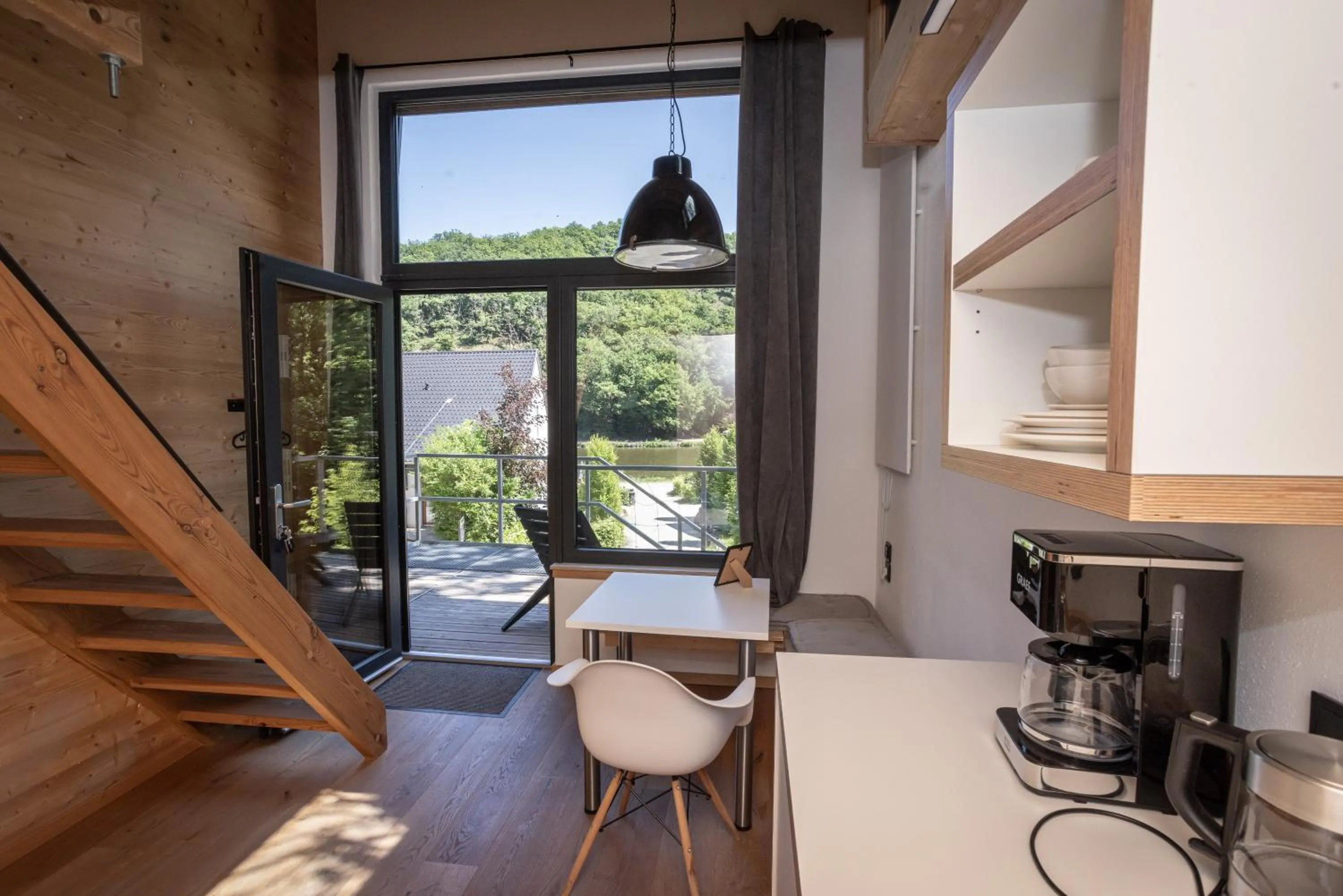 Kitchen or kitchenette in Saarschleifenlodge