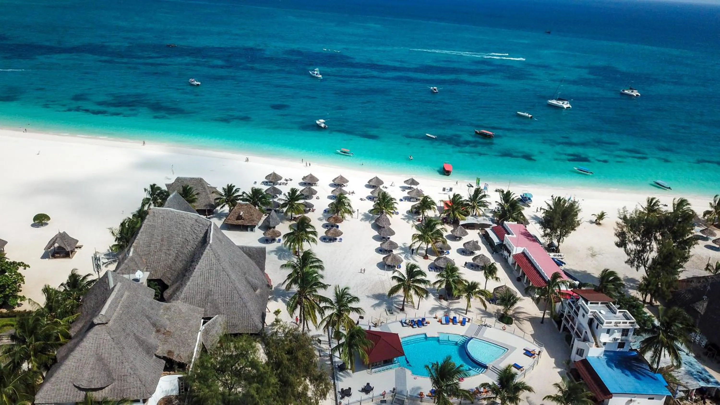 Bird's eye view in Kendwa Rocks Hotel