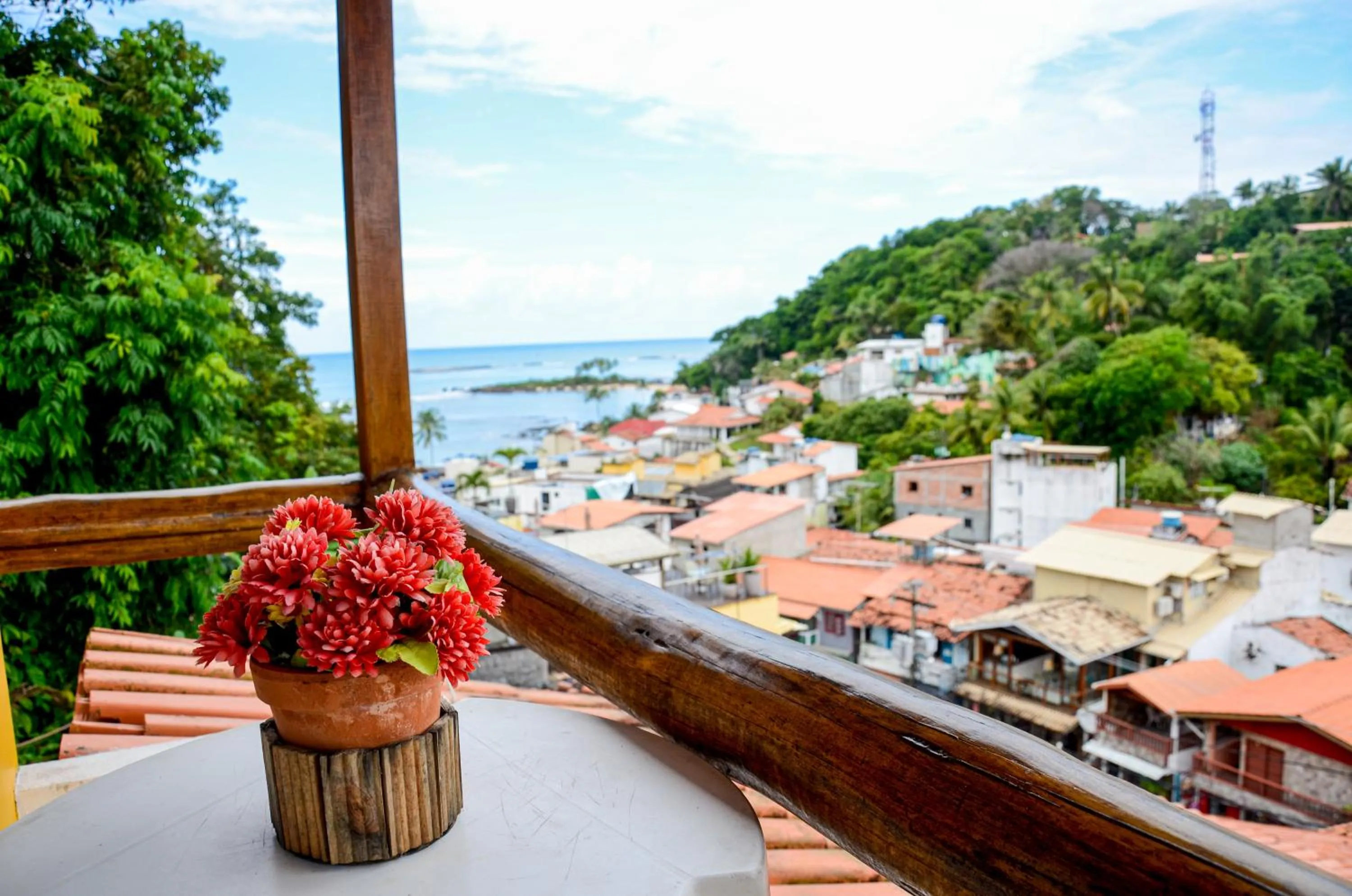 Balcony/Terrace in Pousada Morro Tropical