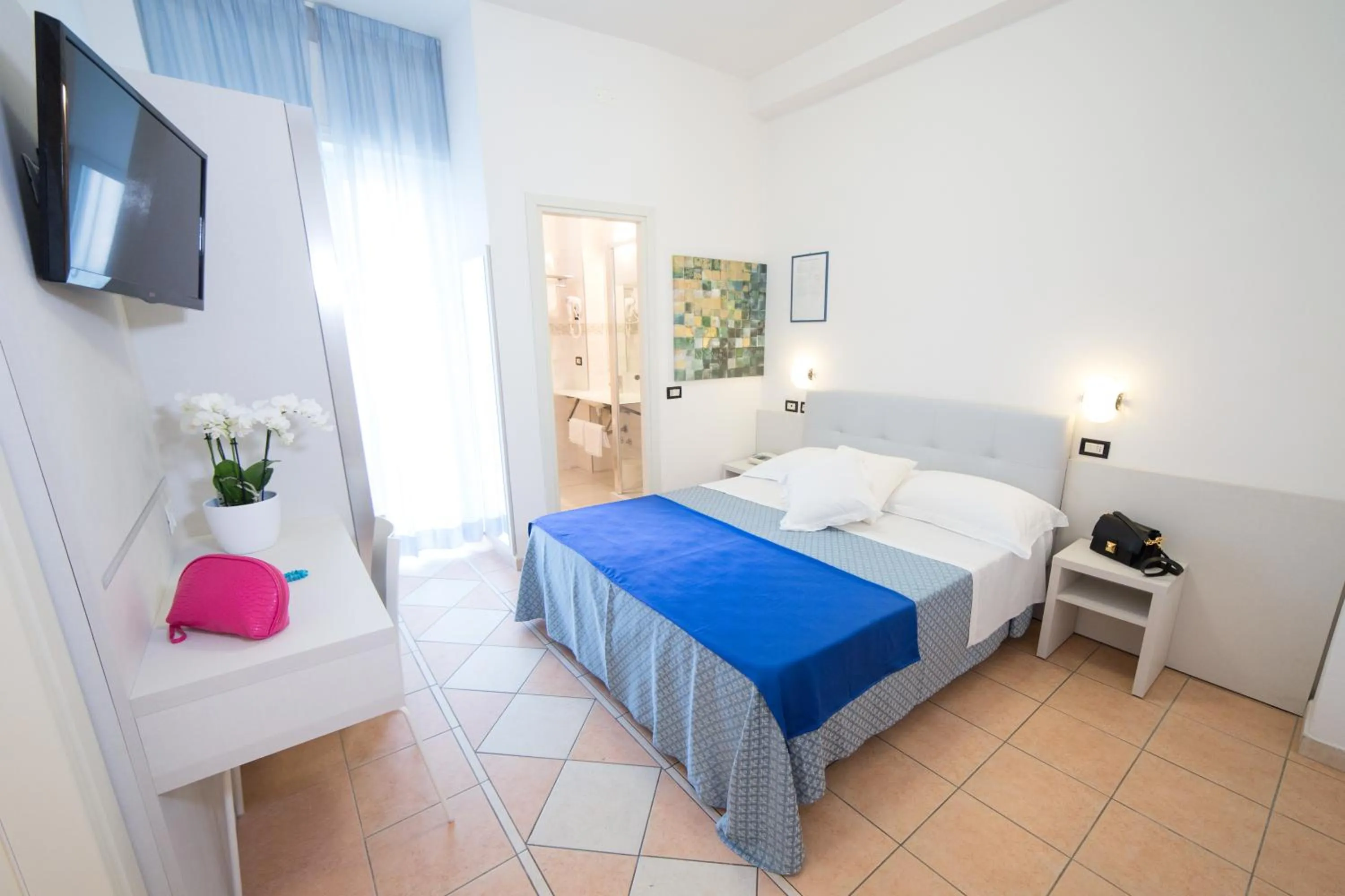 Bedroom, Bed in Hotel Elite Cattolica