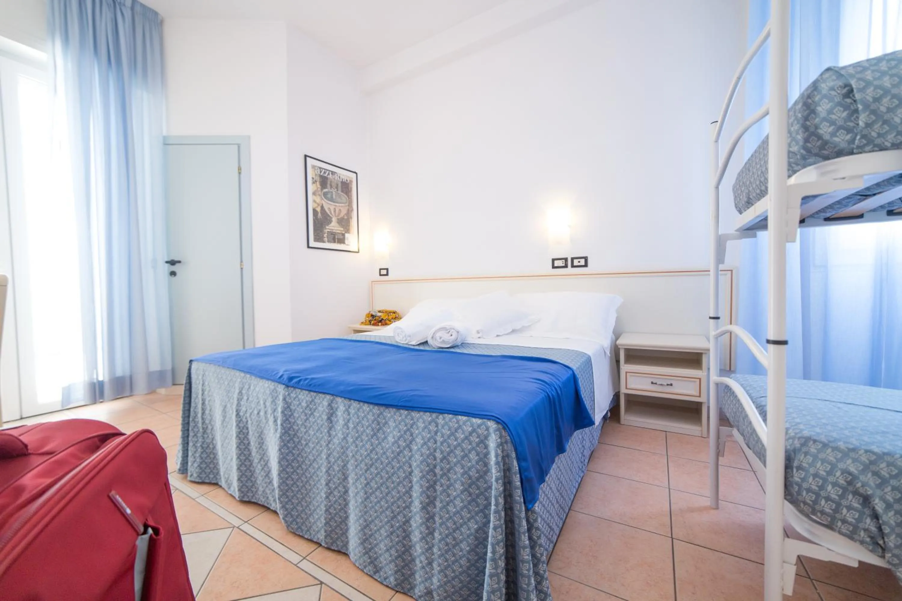Bedroom, Bed in Hotel Elite Cattolica