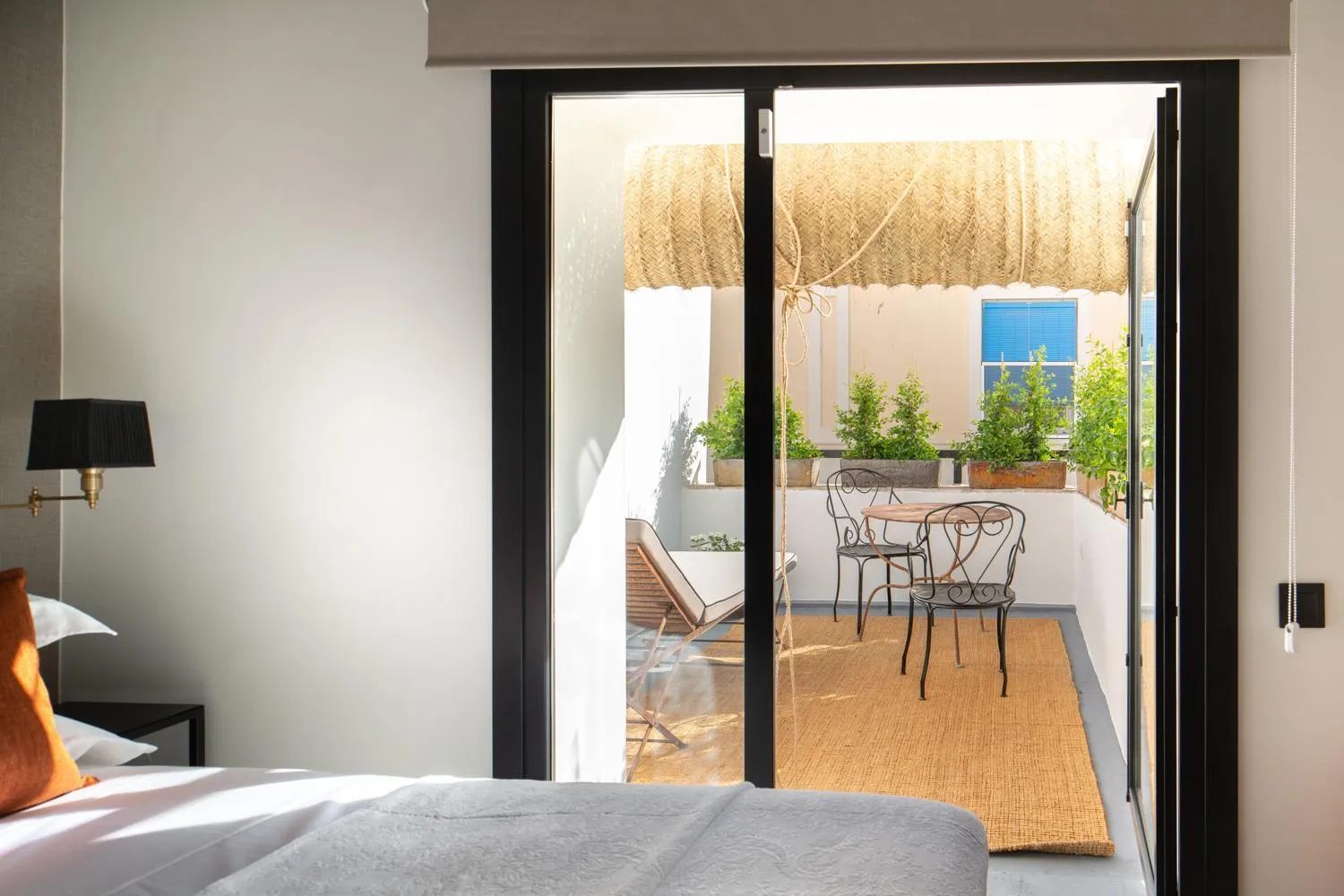 Balcony/Terrace, Bed in Boutique Hotel Casa Cánovas