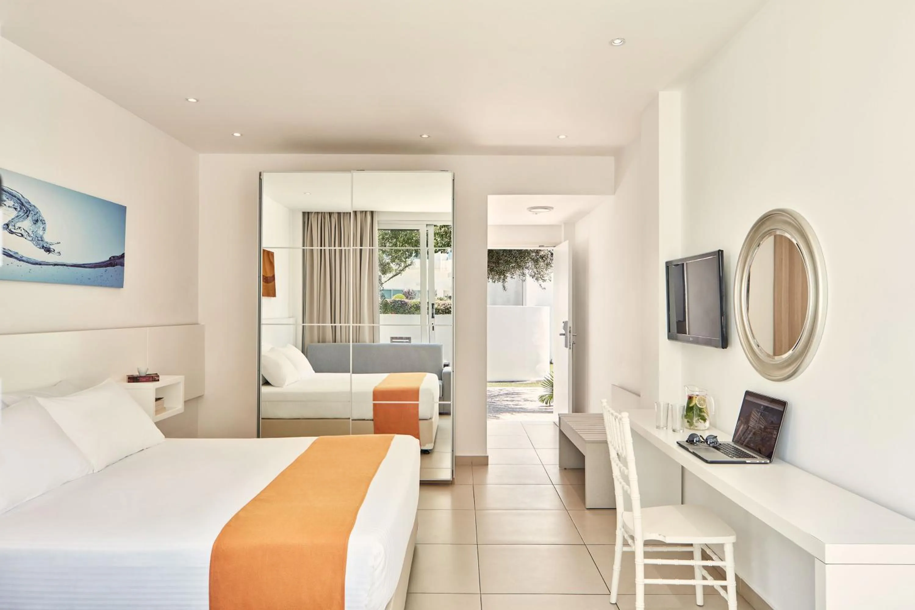 Bed in Atlantica Sancta Napa Hotel