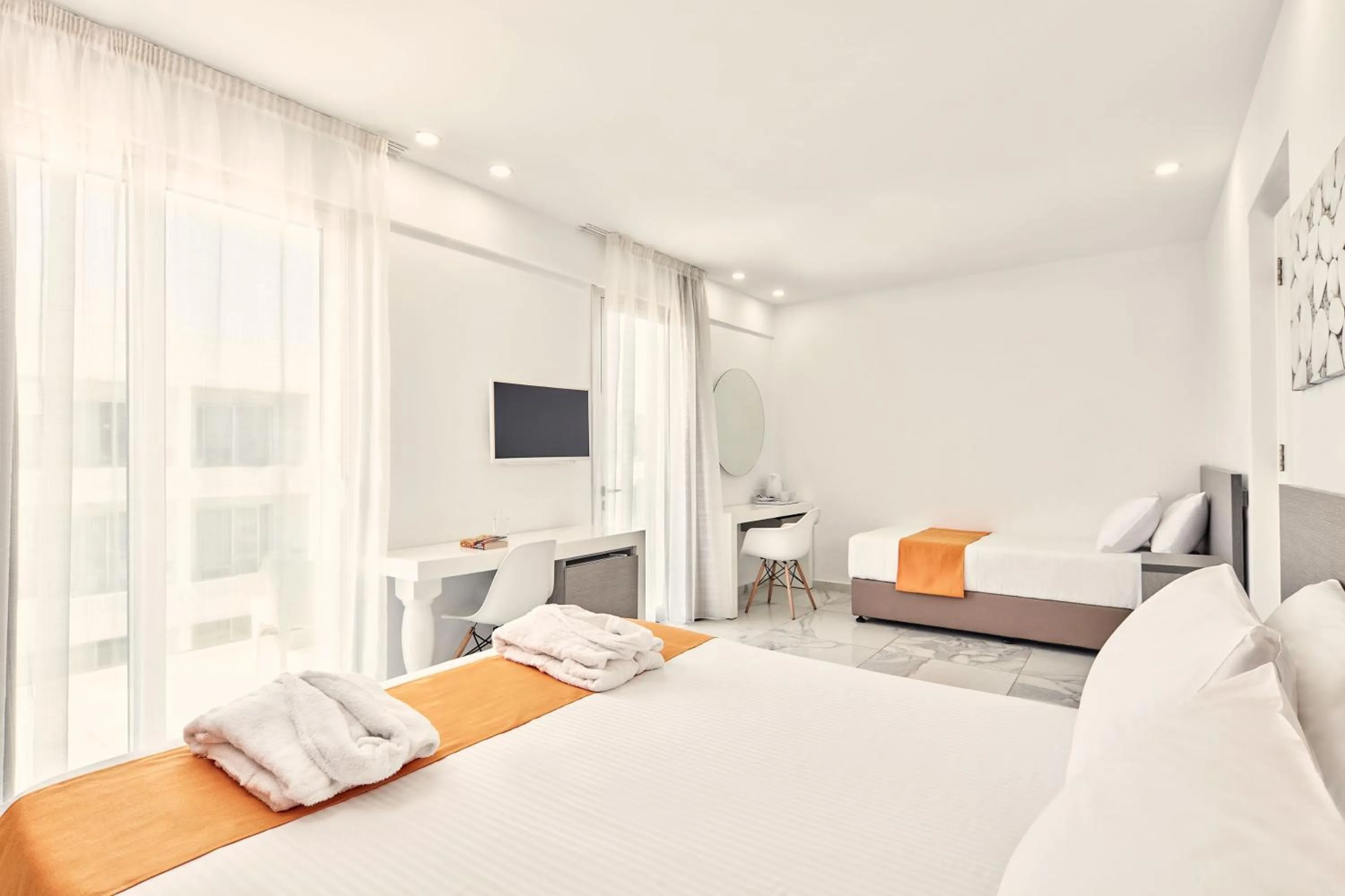 Bed in Atlantica Sancta Napa Hotel