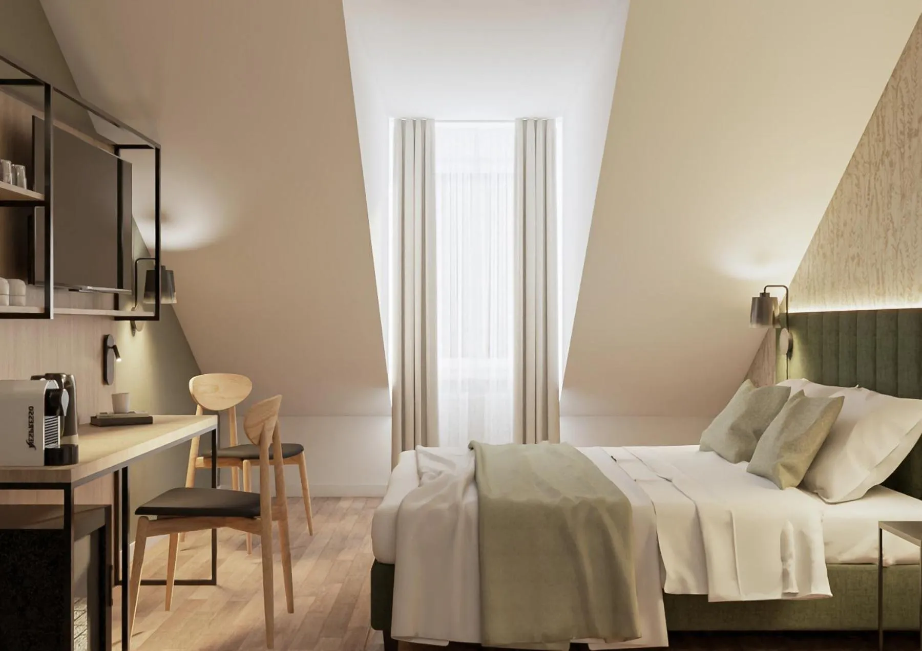 Bed in Hotel Blutenburg