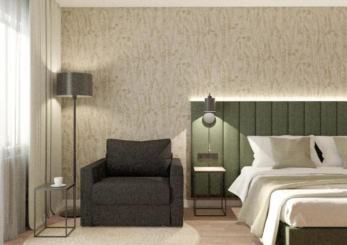 Bed in Hotel Blutenburg