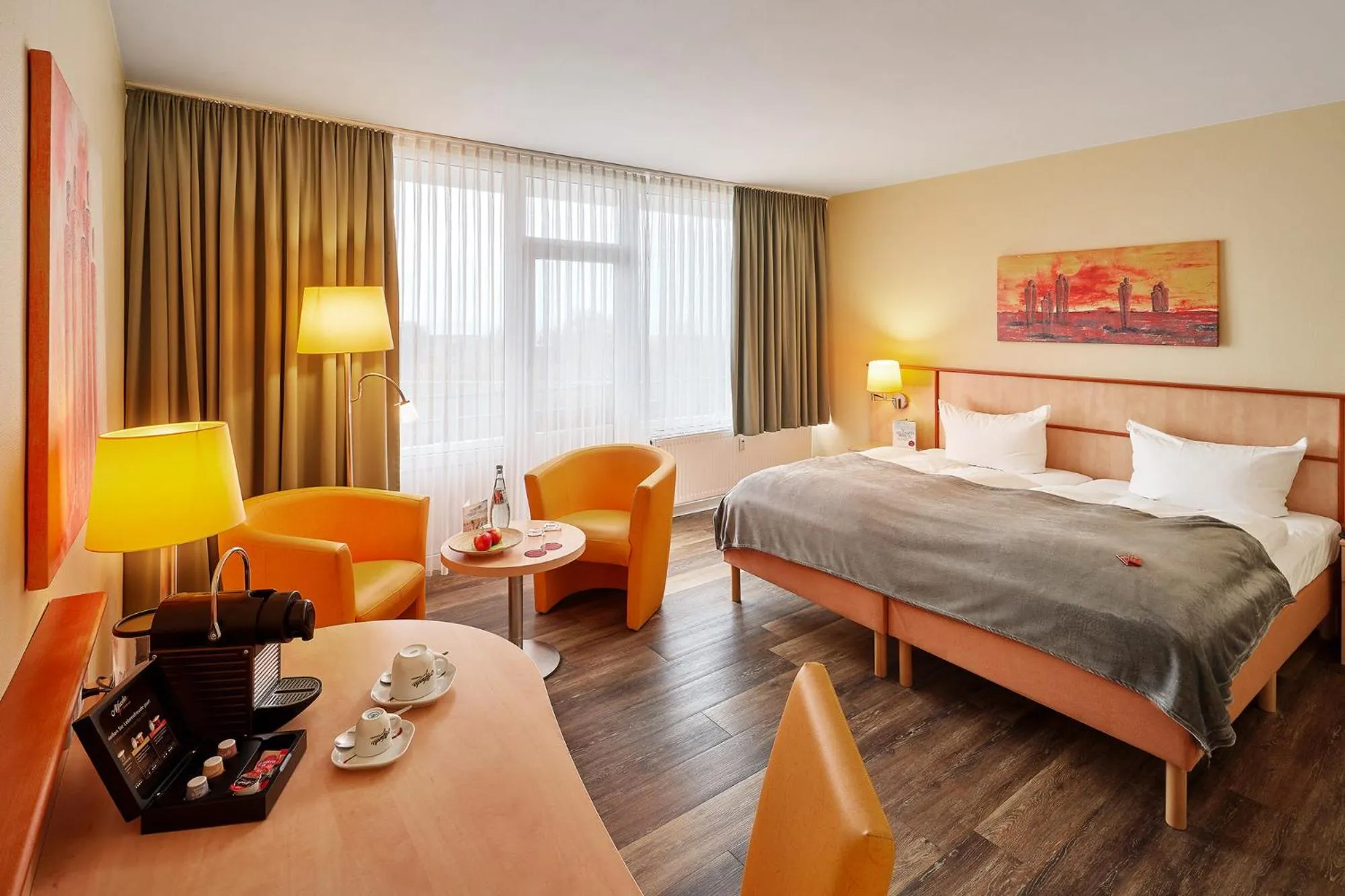 Bed in Strandhotel an der Ostsee