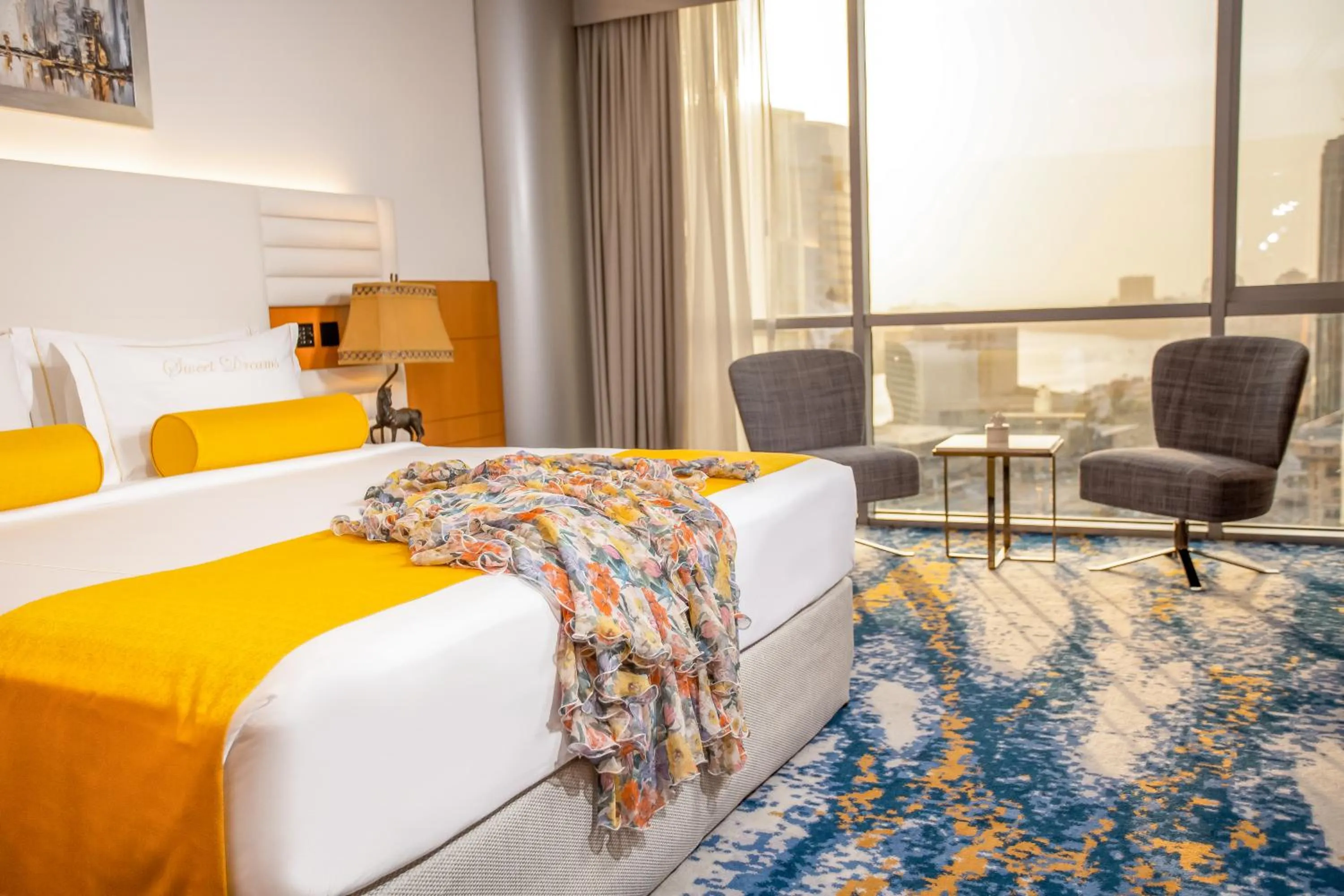 Bed in Golden Sands Boutique Hotel-Dubai Creek