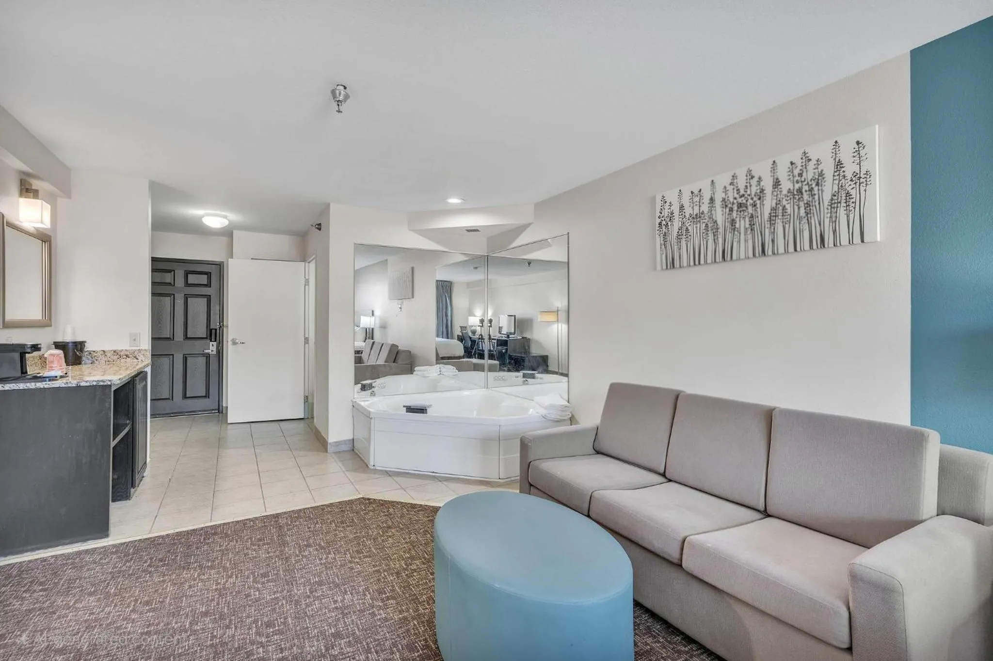 Bedroom in Sleep Inn & Suites near Spirit Mountain